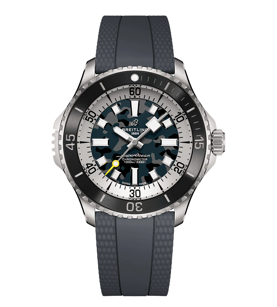 Breitling Superocean Automatic 46 Super Diver Watch with Camo Dial