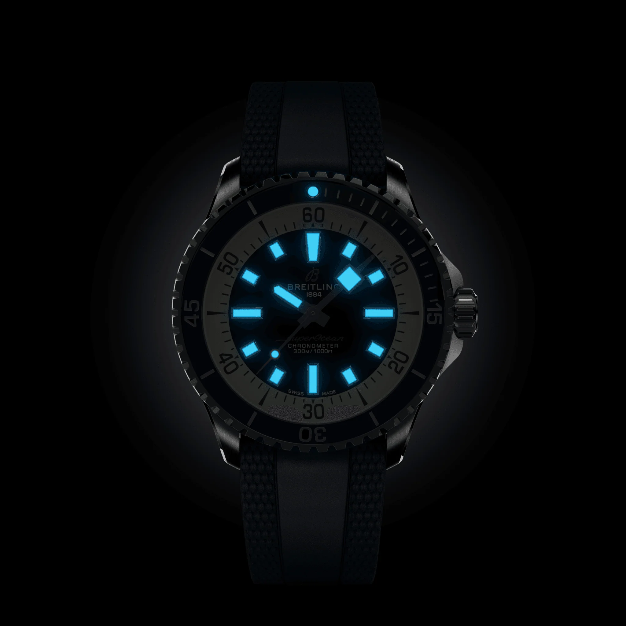 Breitling Superocean Blue on Rubber Watch, 42mm - Image 6