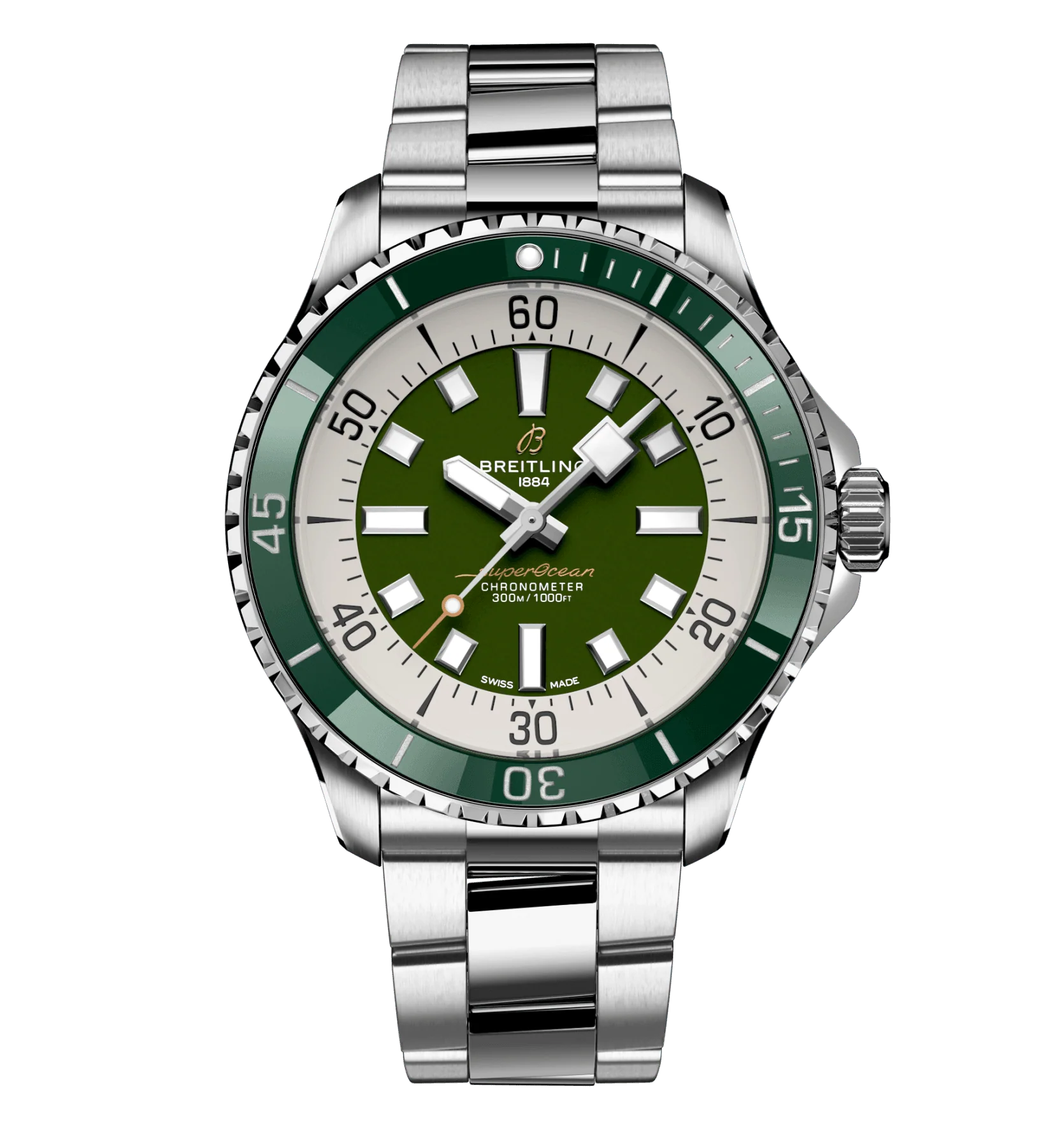 Breitling Superocean Green Watch, 44mm