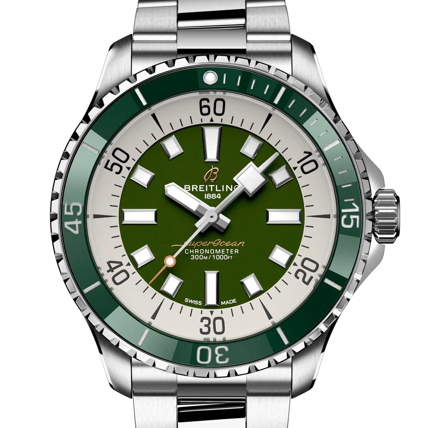 Breitling Superocean Green Watch, 44mm - Image 7