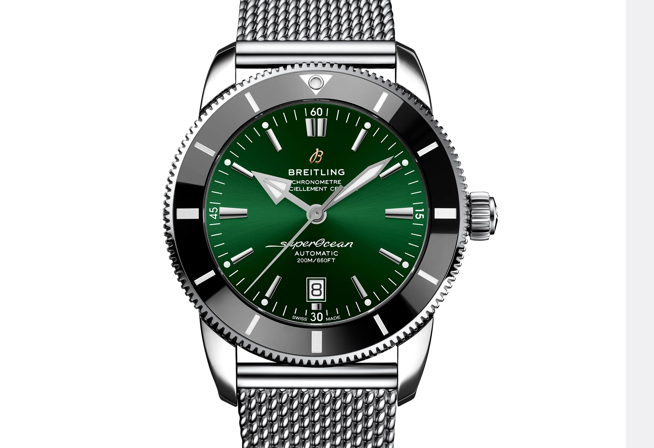 Breitling Superocean Heritage B20 Automatic on Stainless Steel Watch with Green Dial - Image 3