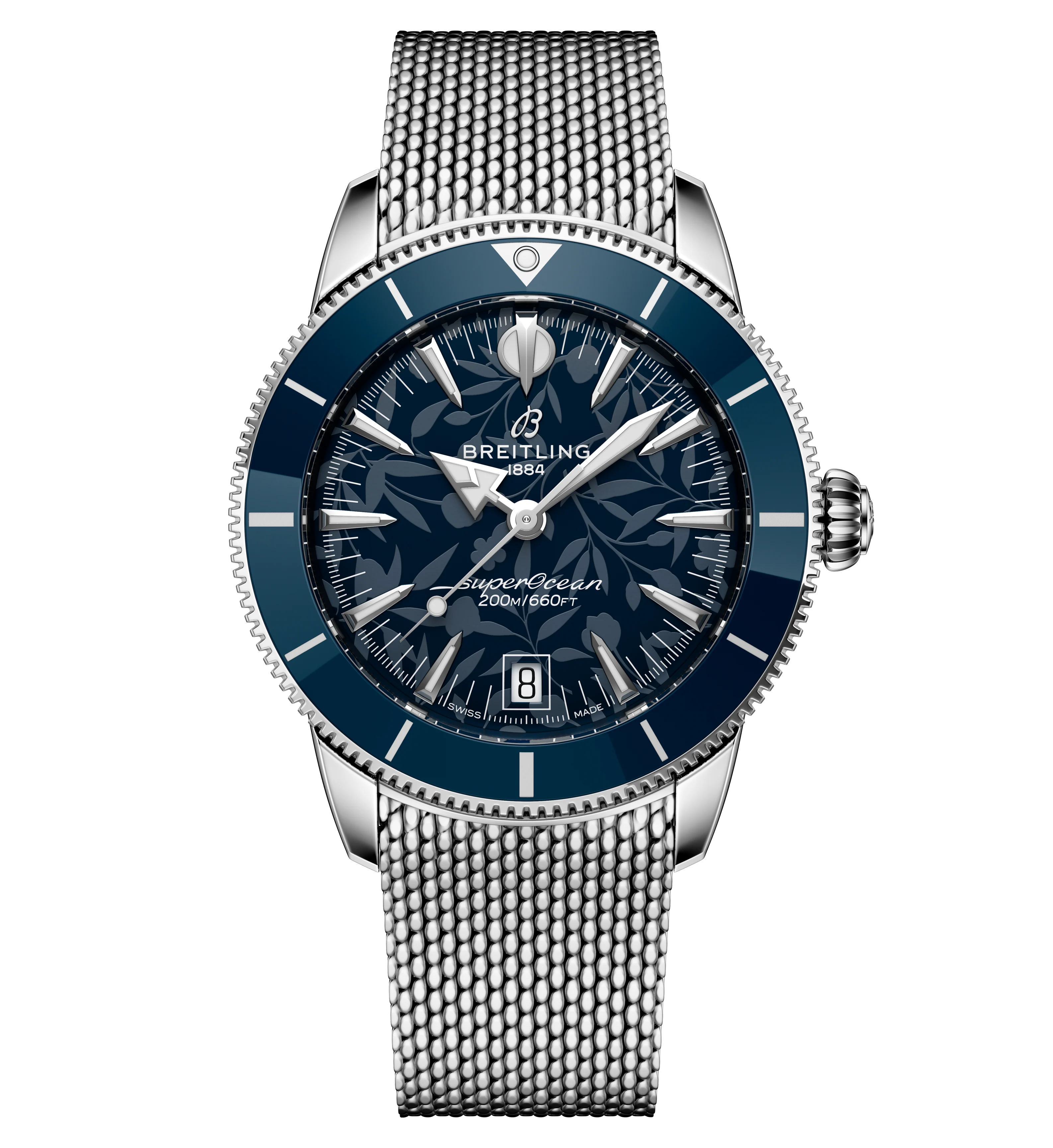 Breitling Superocean Heritage B31 Automatic 40 Watch with Mesh Bracelet, Kelly Slater Limited Edition