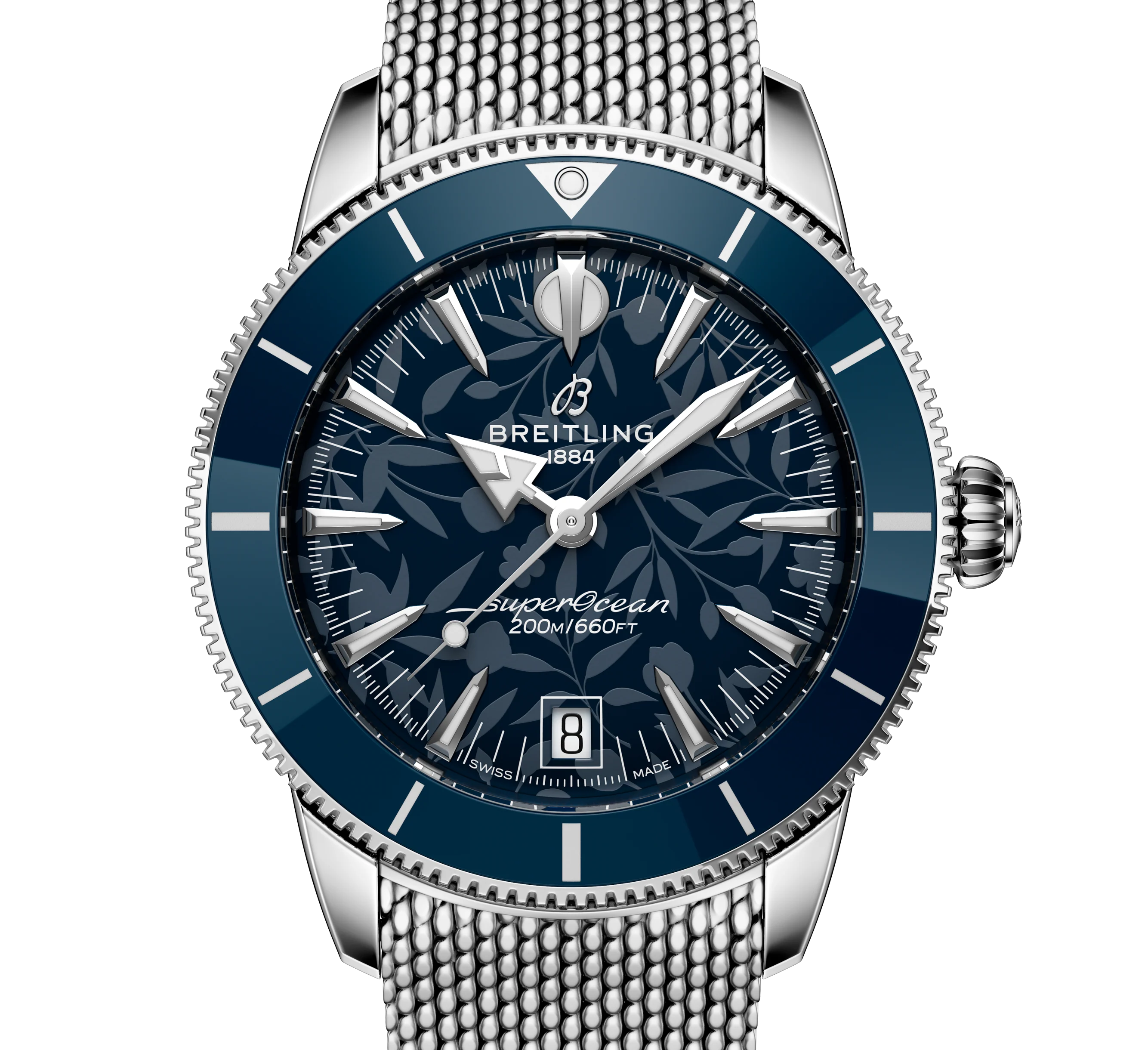Breitling Superocean Heritage B31 Automatic 40 Watch with Mesh Bracelet, Kelly Slater Limited Edition - Image 3