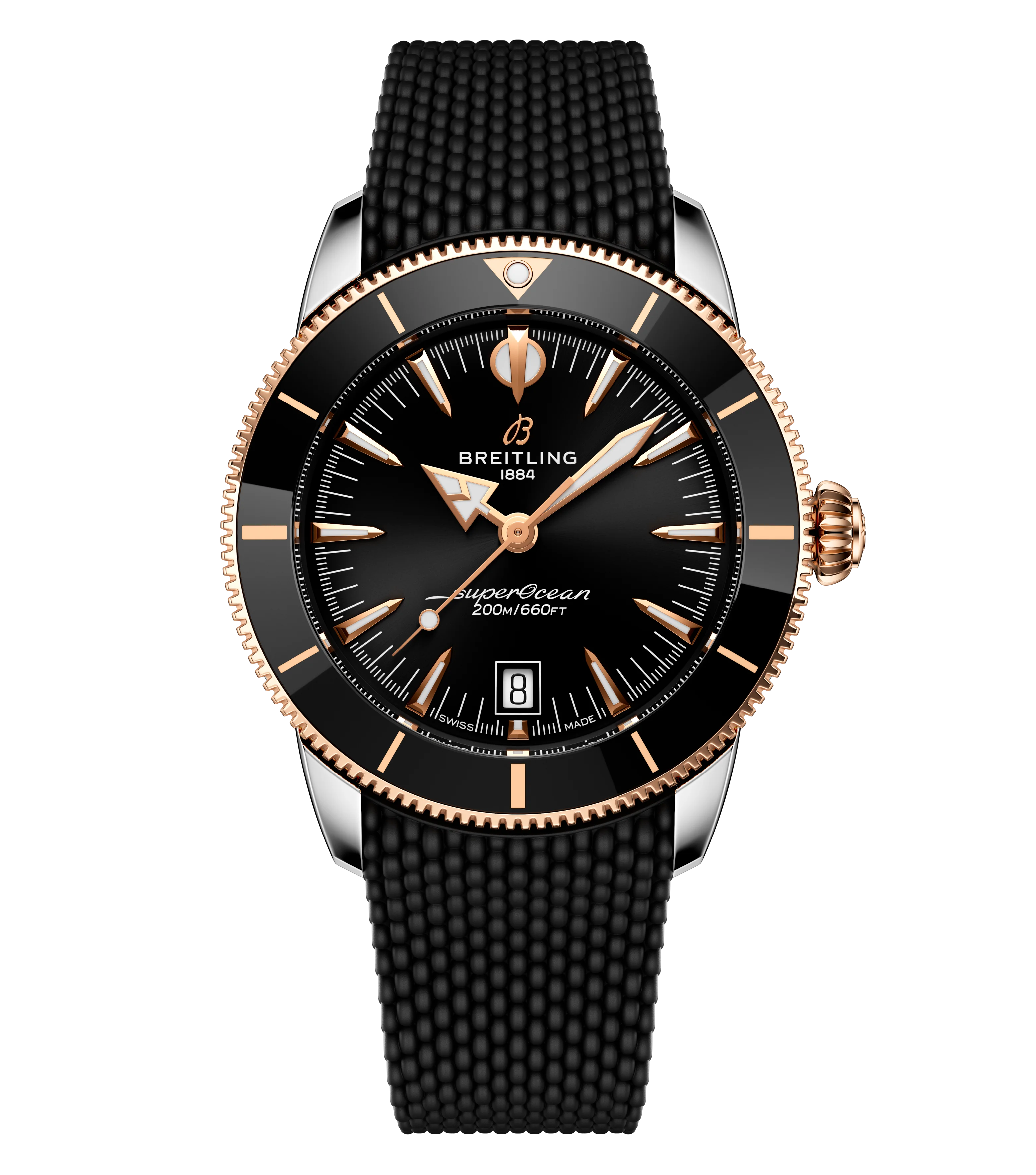 Breitling Superocean Heritage B31 Automatic 42 Watch with Black Dial & Strap
