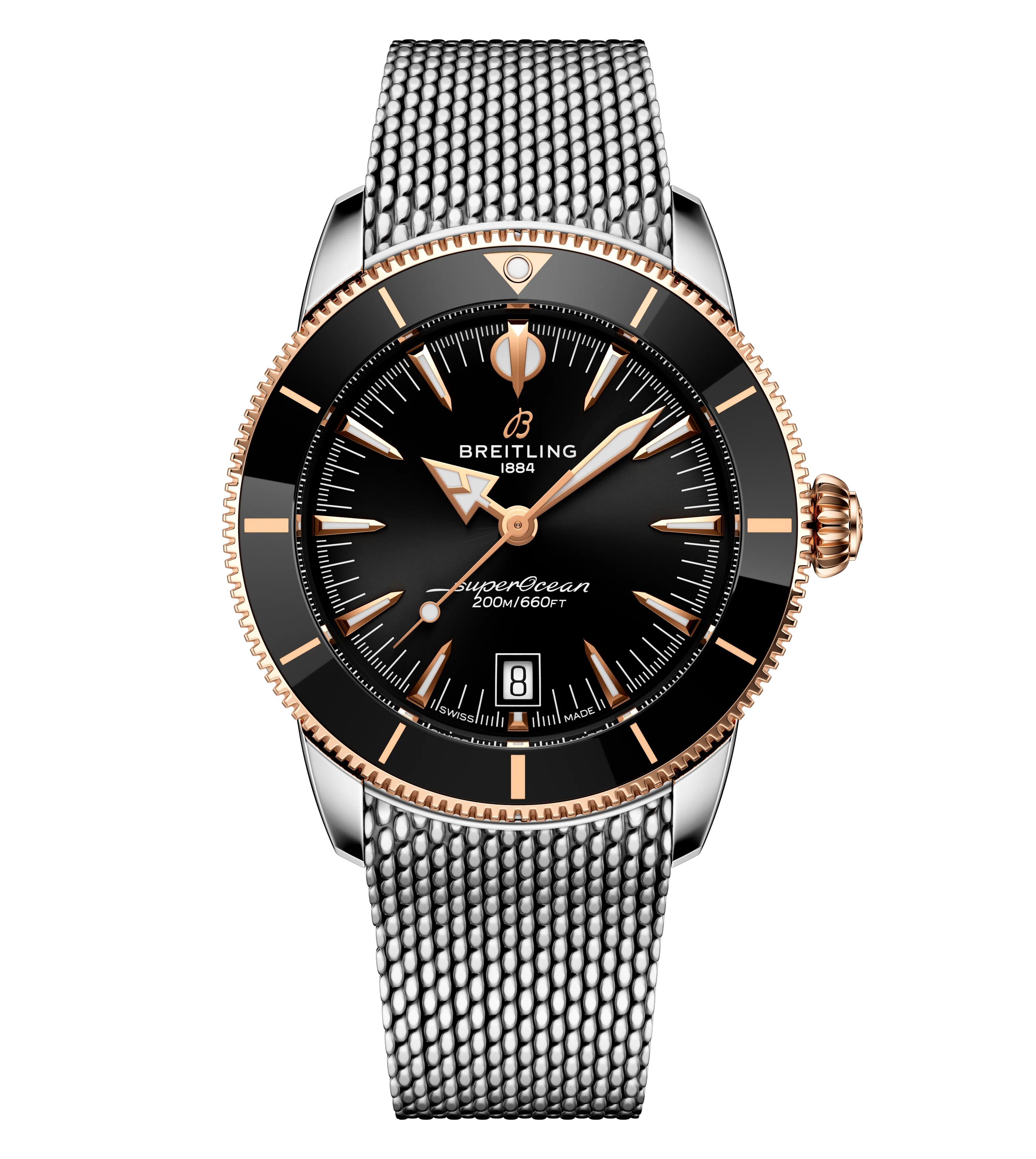 Breitling Superocean Heritage B31 Automatic 42 Watch with Mesh Bracelet