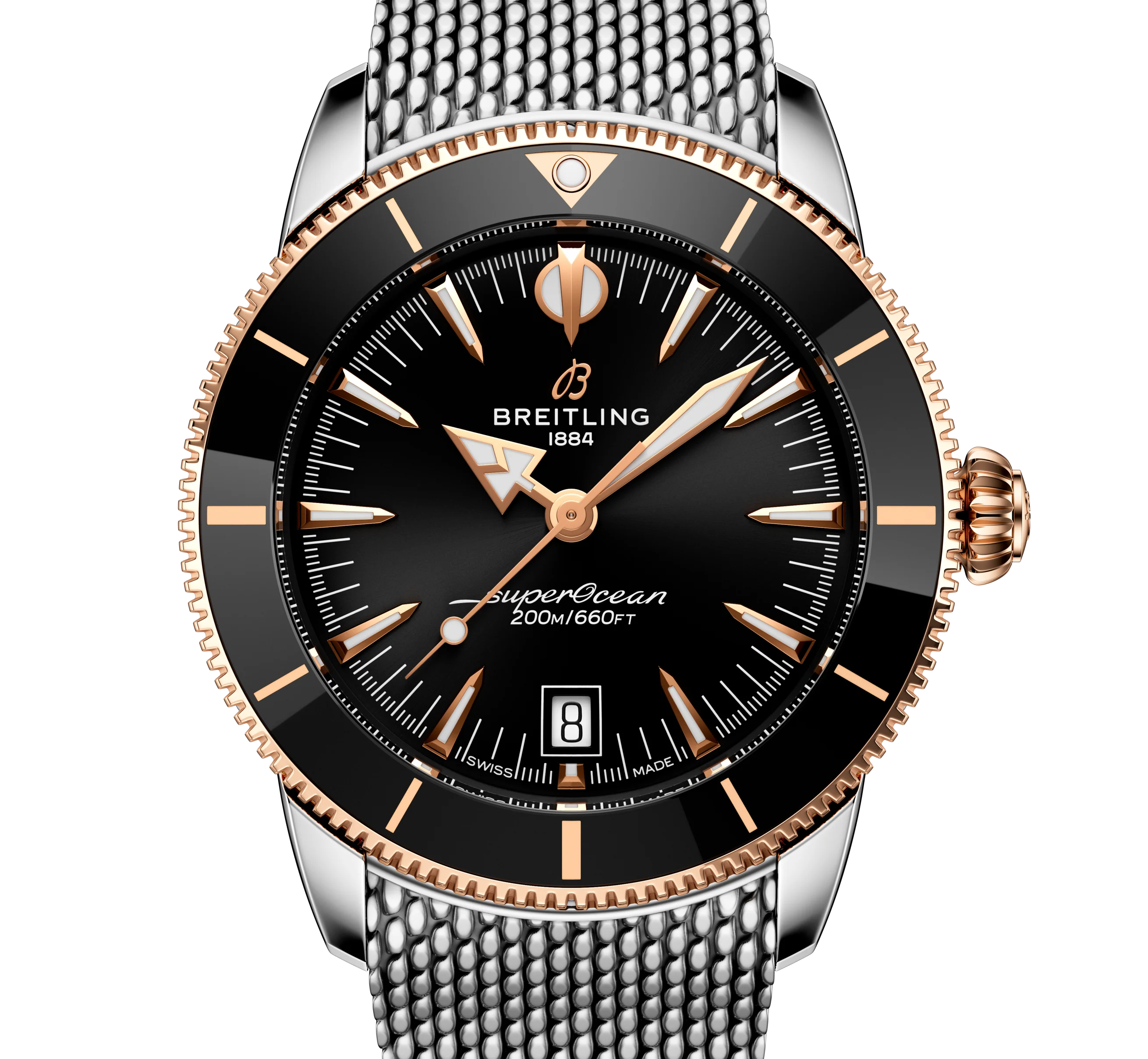 Breitling Superocean Heritage B31 Automatic 42 Watch with Mesh Bracelet - Image 3