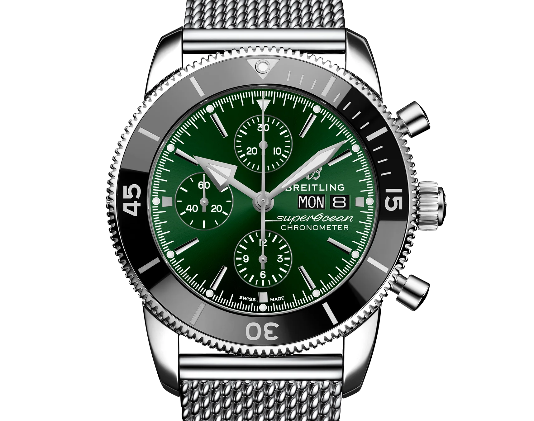 Breitling Superocean Heritage Chronograph 44 Watch with Green Dial - Image 2