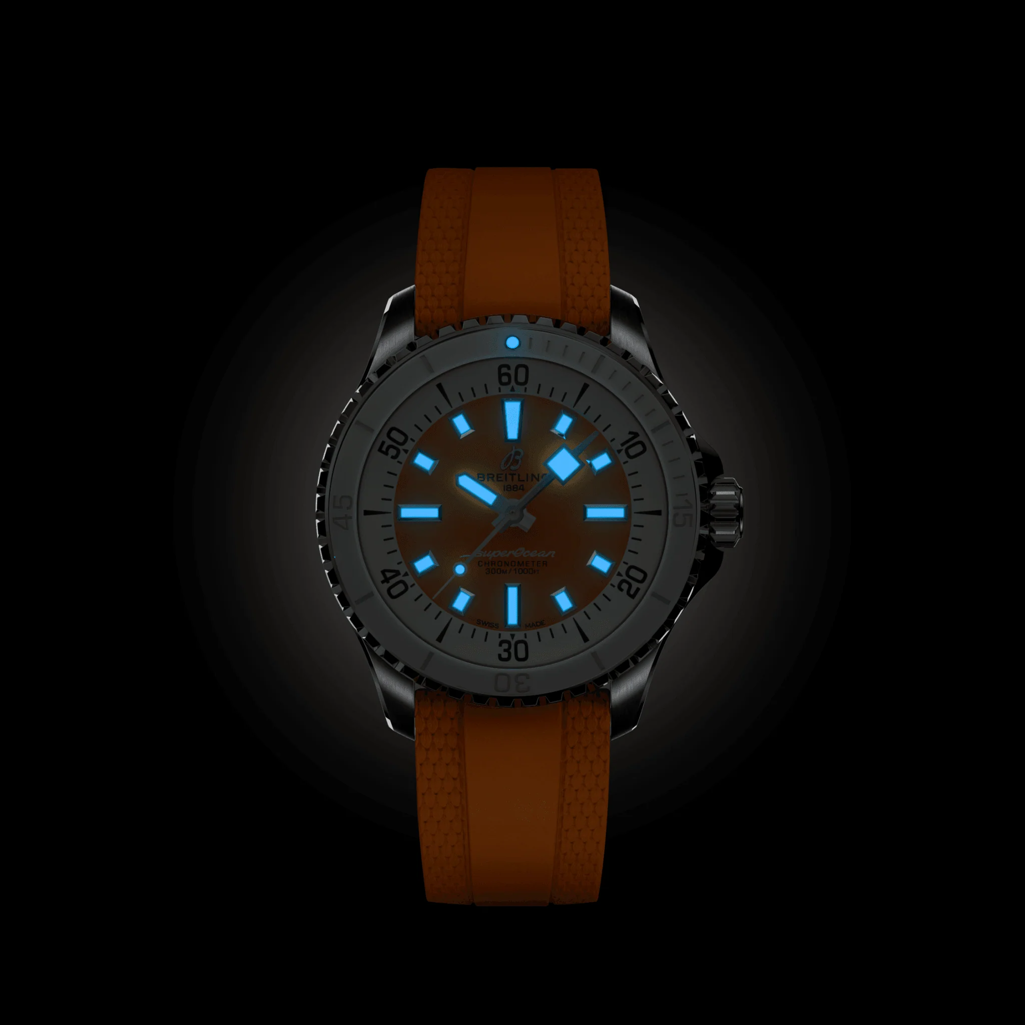Breitling Superocean Orange on Rubber Watch, 36mm - Image 6