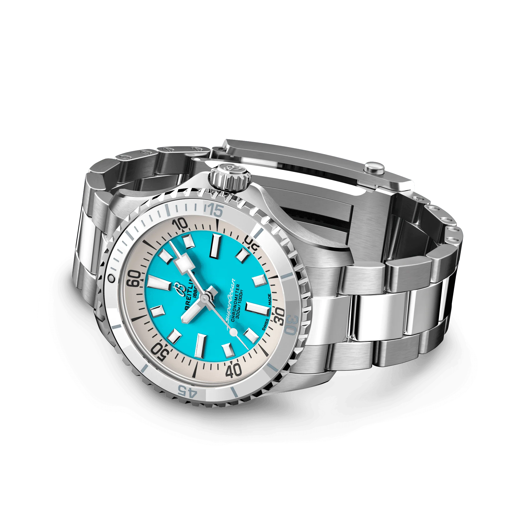 Breitling Superocean Turquoise Watch, 36mm - Image 3