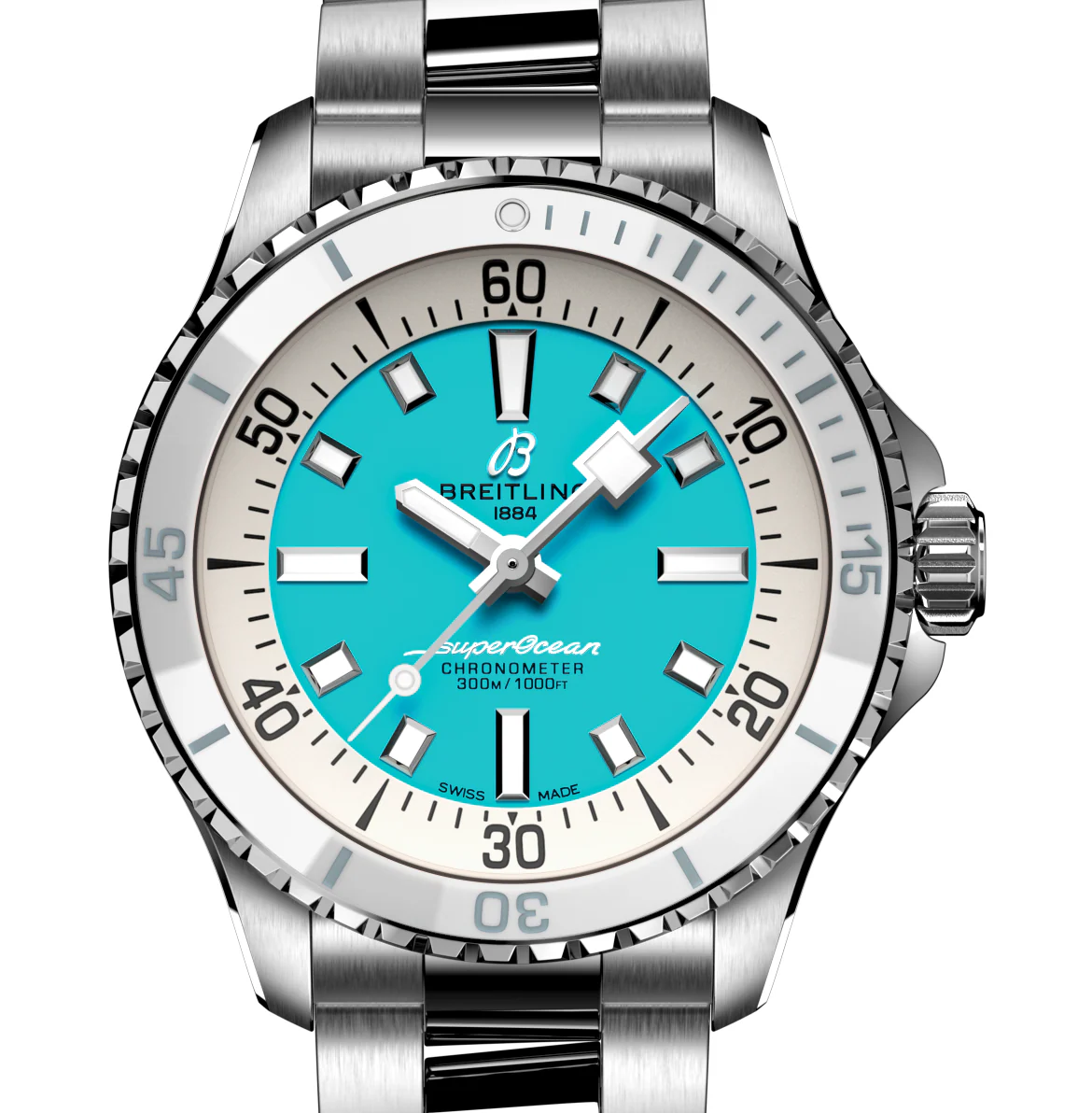 Breitling Superocean Turquoise Watch, 36mm - Image 7
