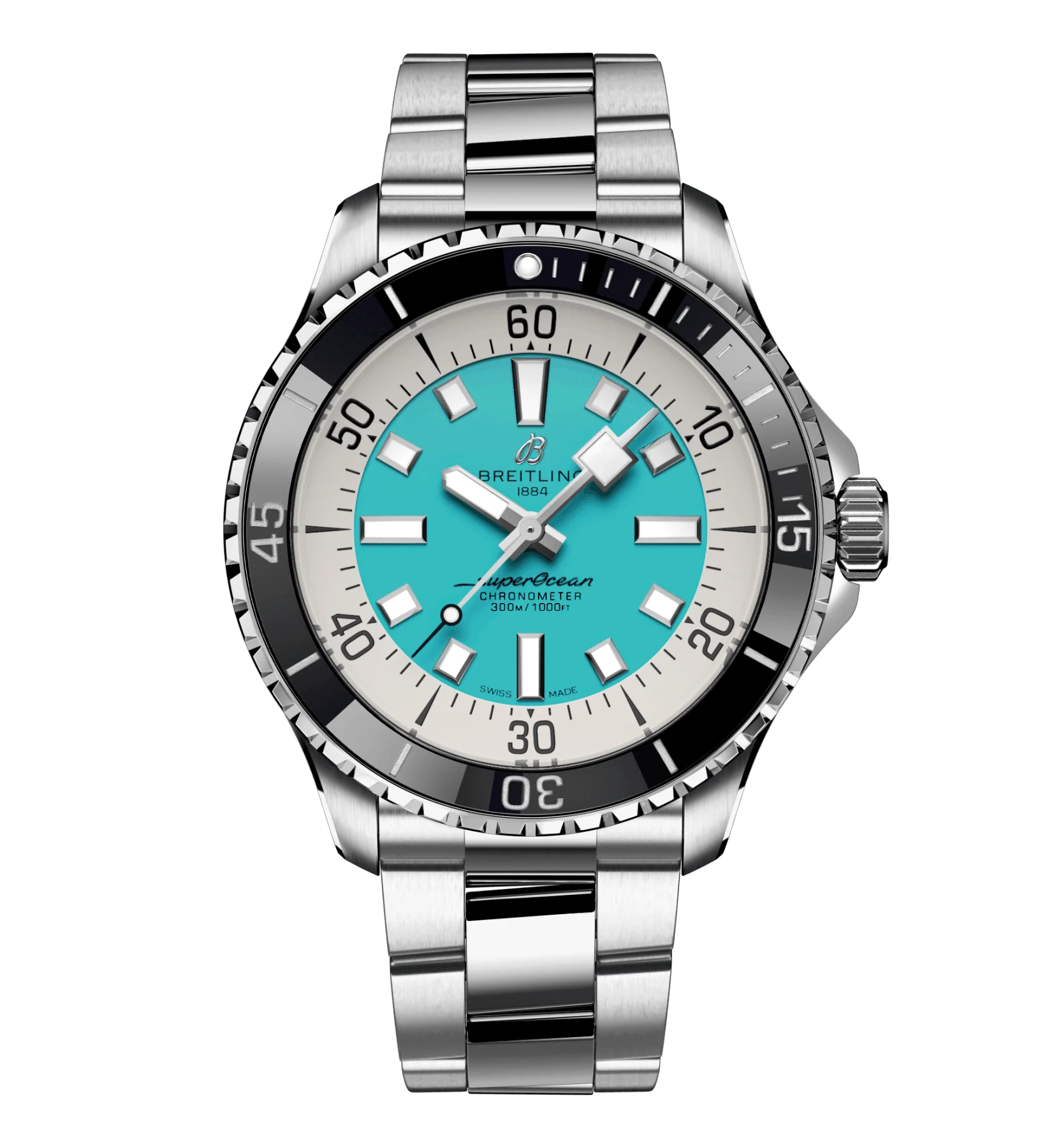 Breitling Superocean Turquoise Watch, 44mm