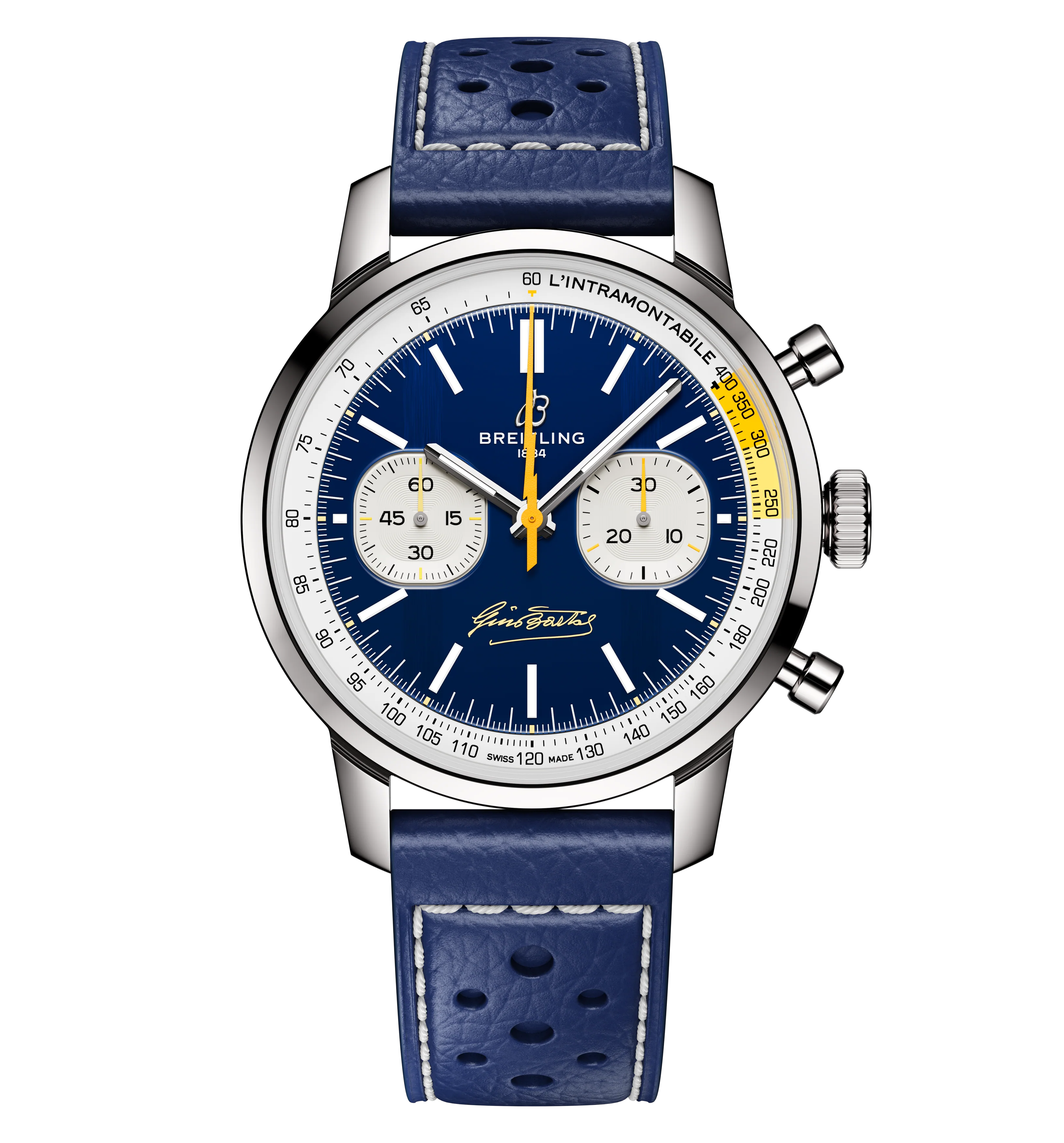Breitling Top Time B01 Gino Bartali 41mm Watch with Blue Leather Strap