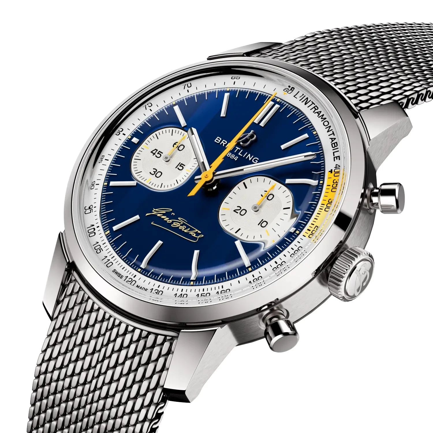 Breitling Top Time B01 Gino Bartali 41mm Watch with Stainless Steel Bracelet - Image 2