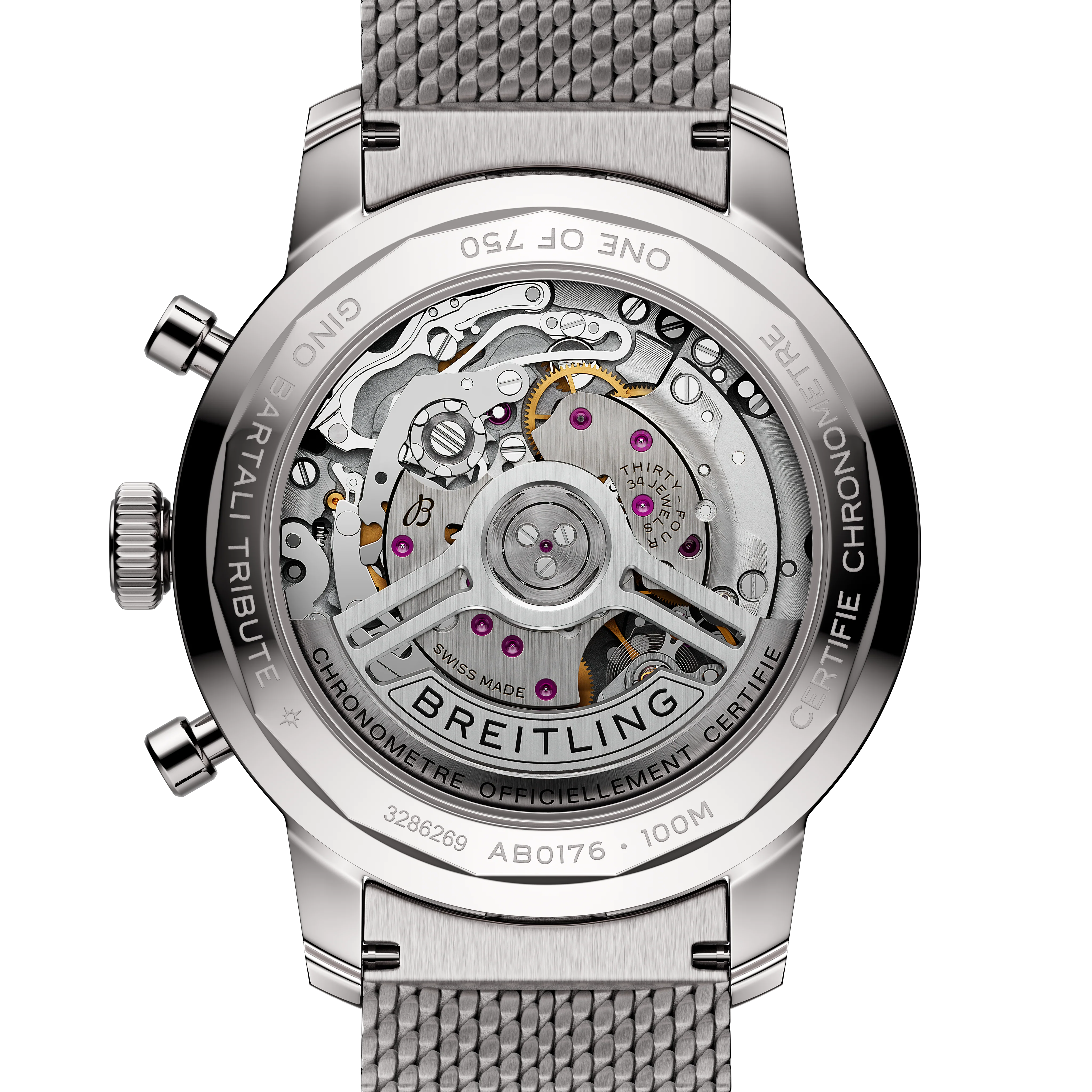 Breitling Top Time B01 Gino Bartali 41mm Watch with Stainless Steel Bracelet - Image 3