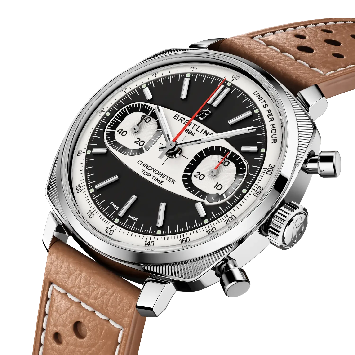 Breitling Top Time B01 Racing 38 Watch with Beige Leather Strap, Limited Edition - Image 2