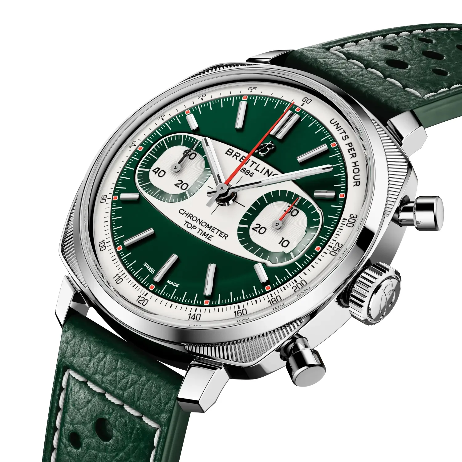 Breitling Top Time B01 Racing 38mm Watch with Green Leather Strap, Limited Edition - Image 2