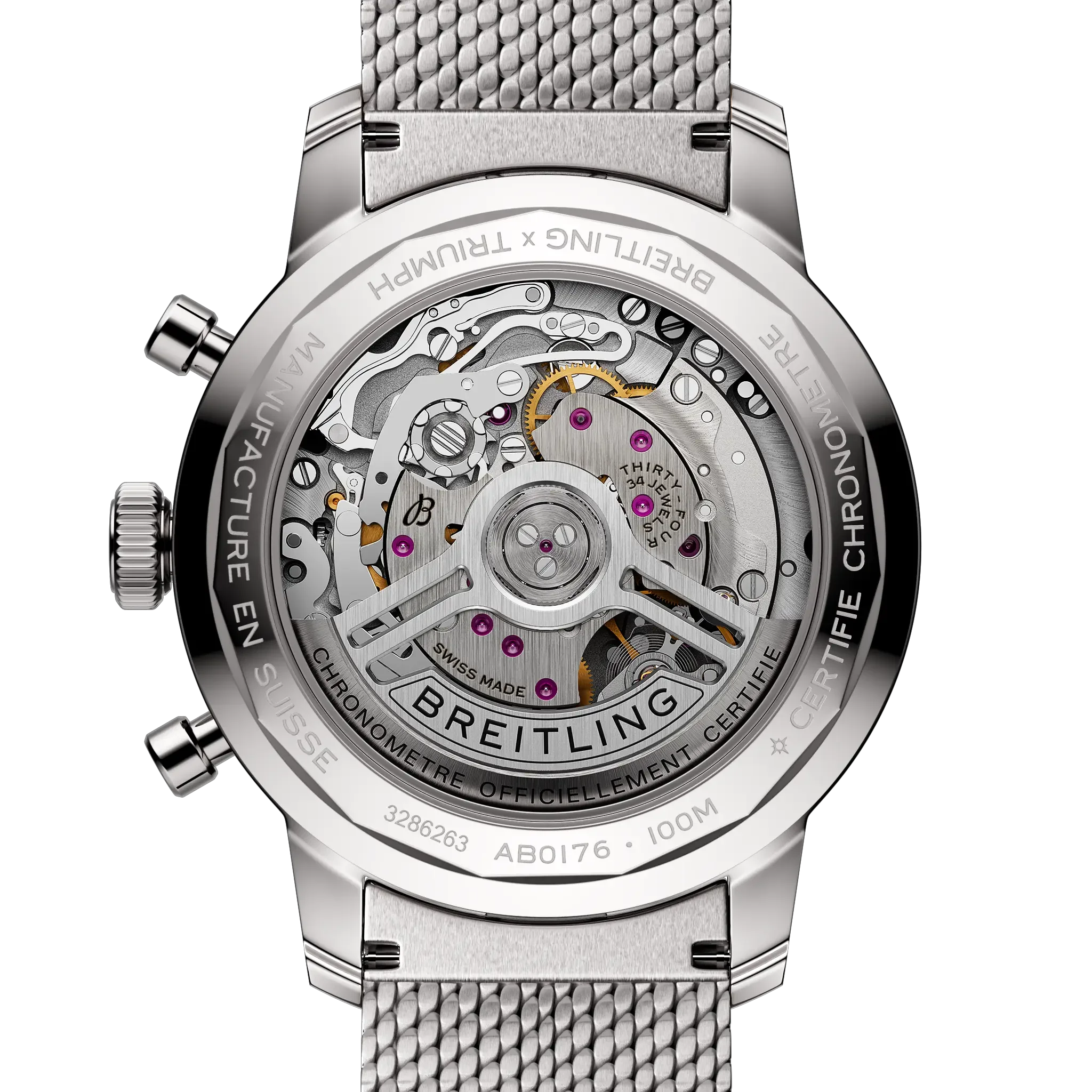 Breitling Top Time B01 Triumph 41 Watch with Stainless Steel Bracelet - Image 4