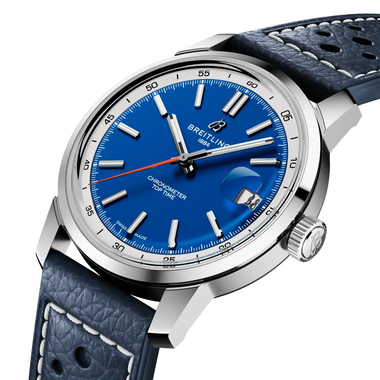 Breitling Top Time B31 38mm Watch with Blue Leather Strap - Image 2