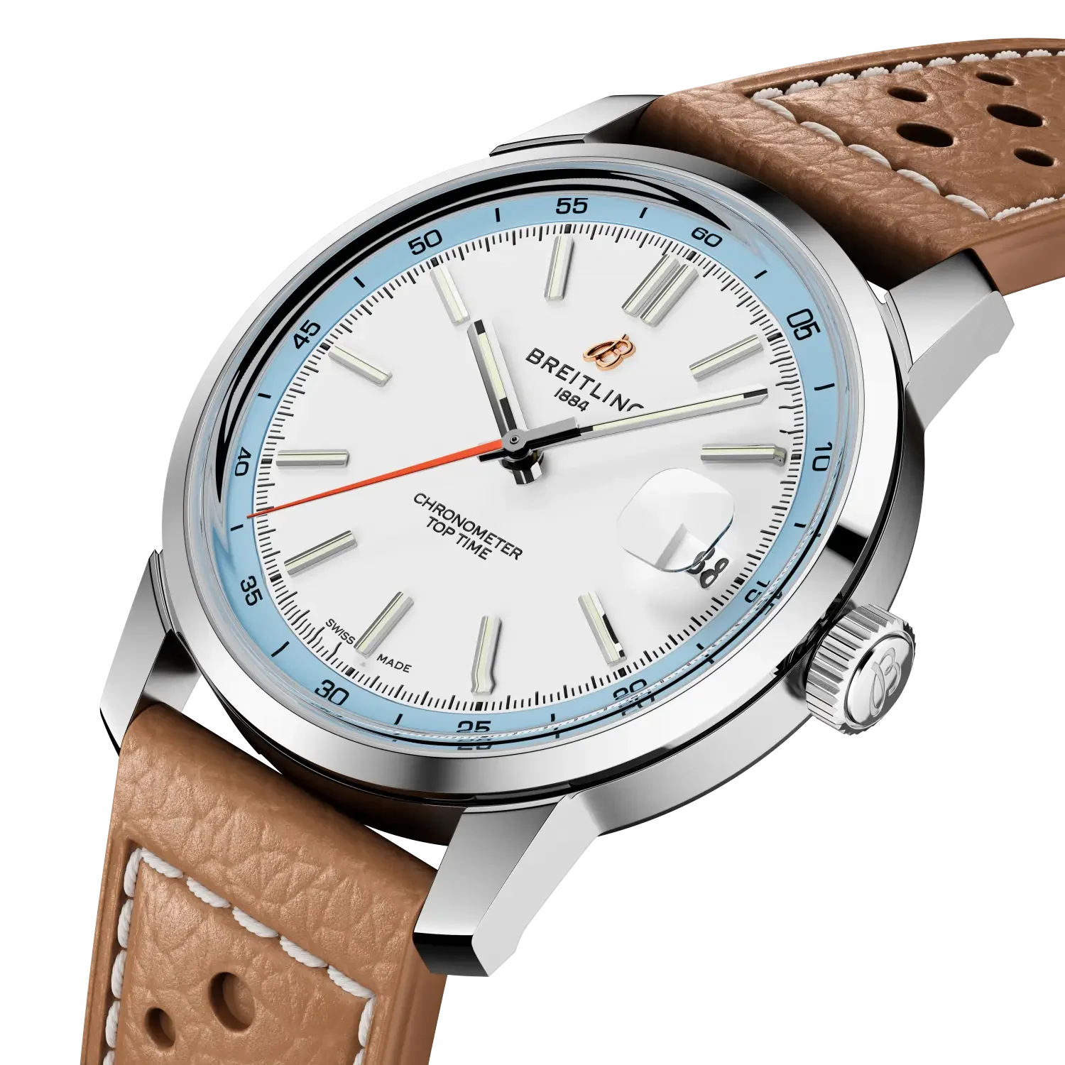 Breitling Top Time B31 38mm Watch with Brown Leather Strap - Image 2