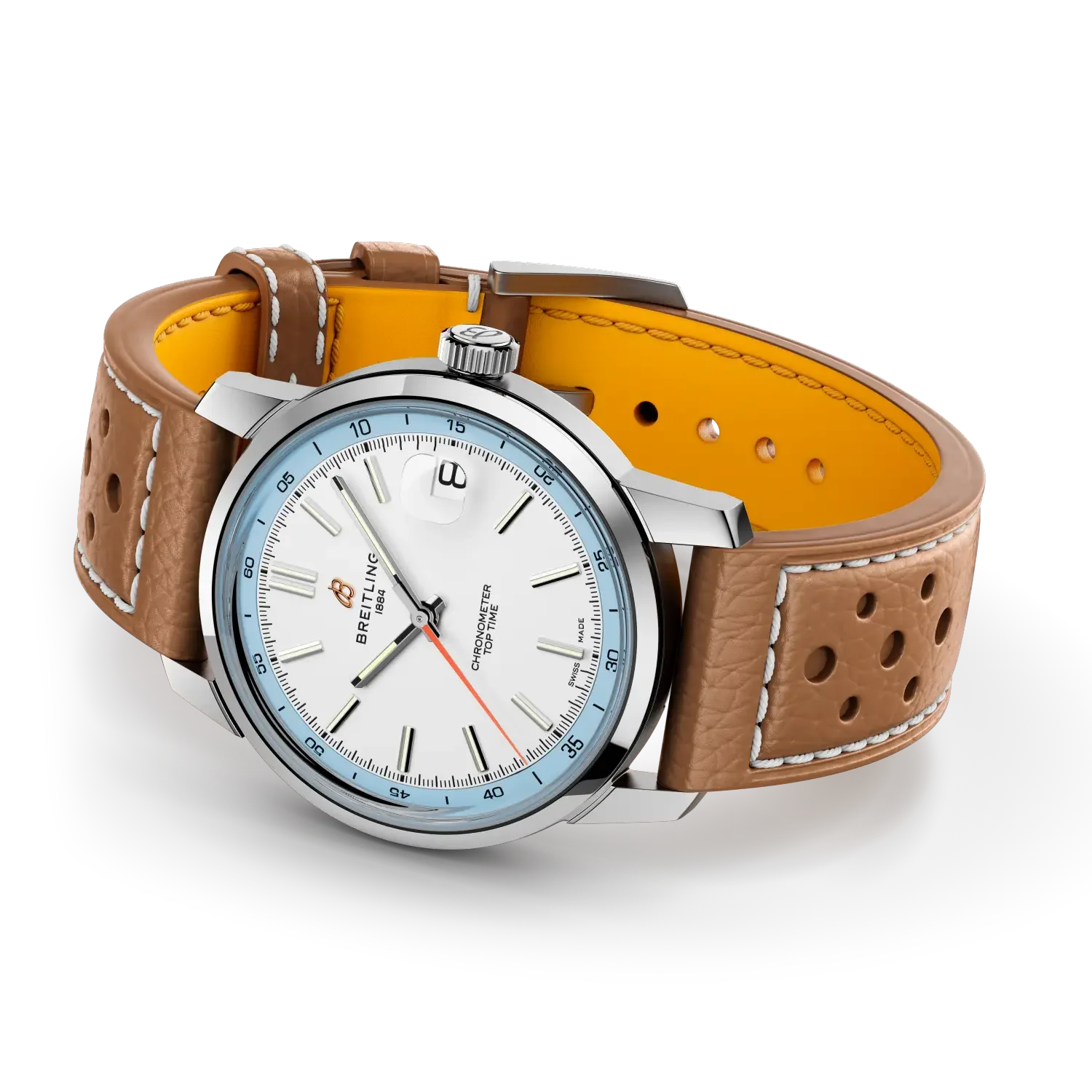Breitling Top Time B31 38mm Watch with Brown Leather Strap - Image 3