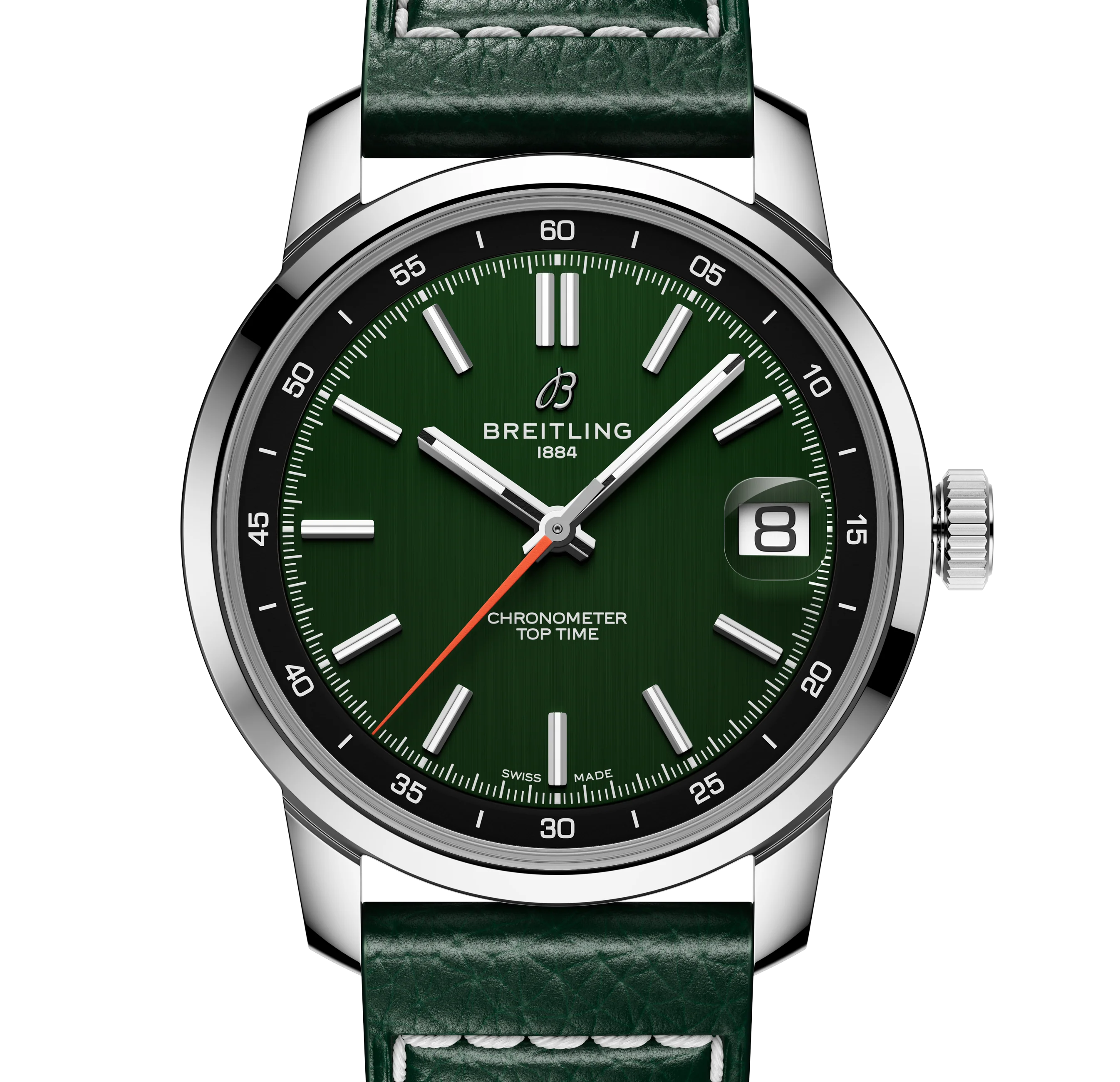 Breitling Top Time B31 38mm Watch with Green Leather Strap - Image 6
