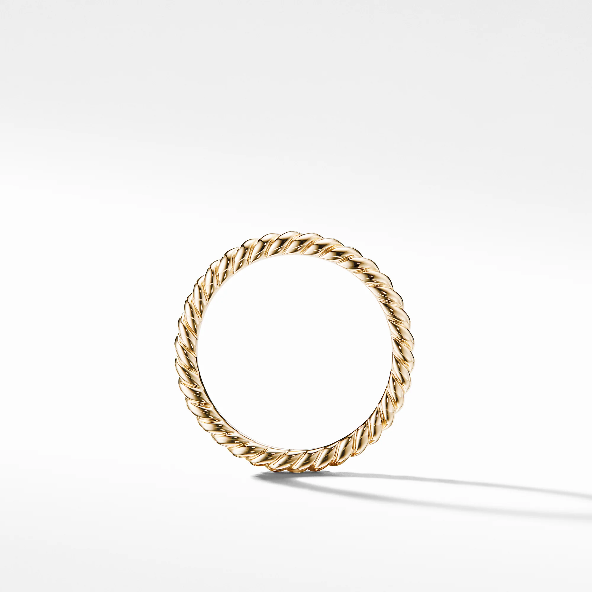 Cable 2.45mm Band Ring in 18K Yellow Gold, Size 6 - Image 2
