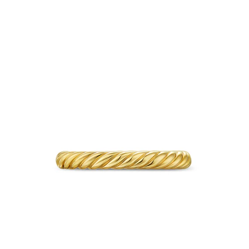Cable Band Ring in 18K Yellow Gold, 2.8mm, Size 5