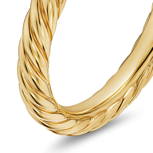 Cable Band Ring in 18K Yellow Gold, 2.8mm, Size 5 - Image 5