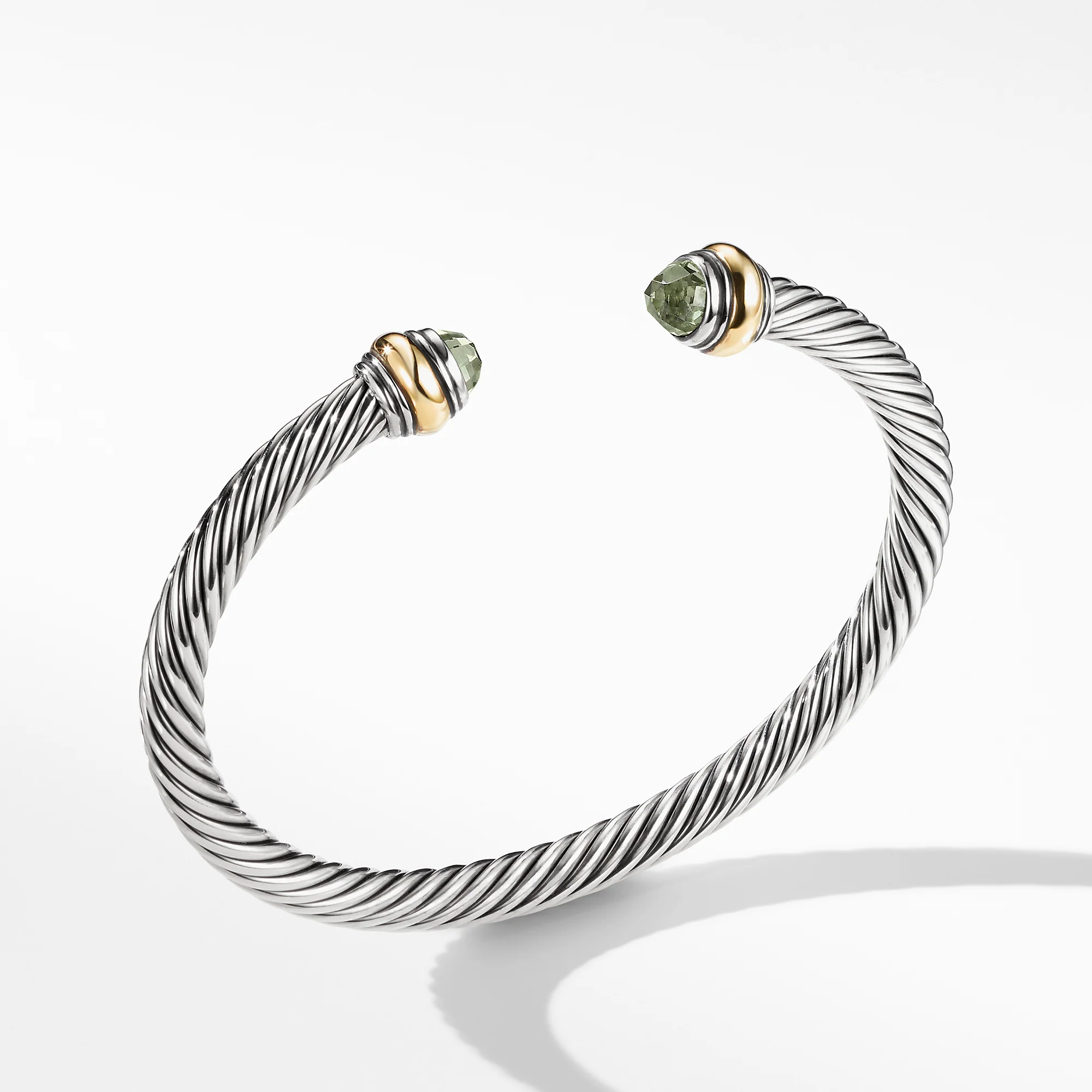 Cable Classic Bracelet with Prasiolite