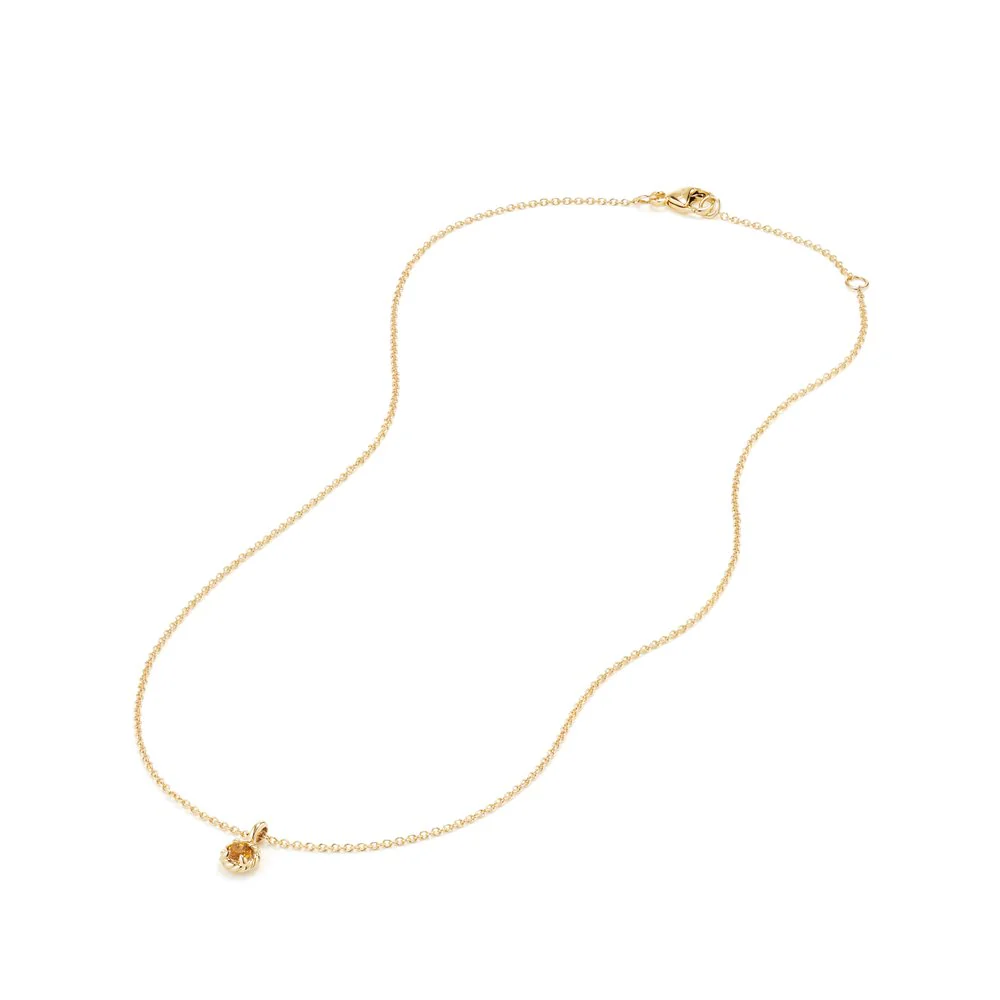 Cable Collectibles® Kids Necklace Birthstone Necklace with Citrine in 18K Gold, 3mm - Image 3