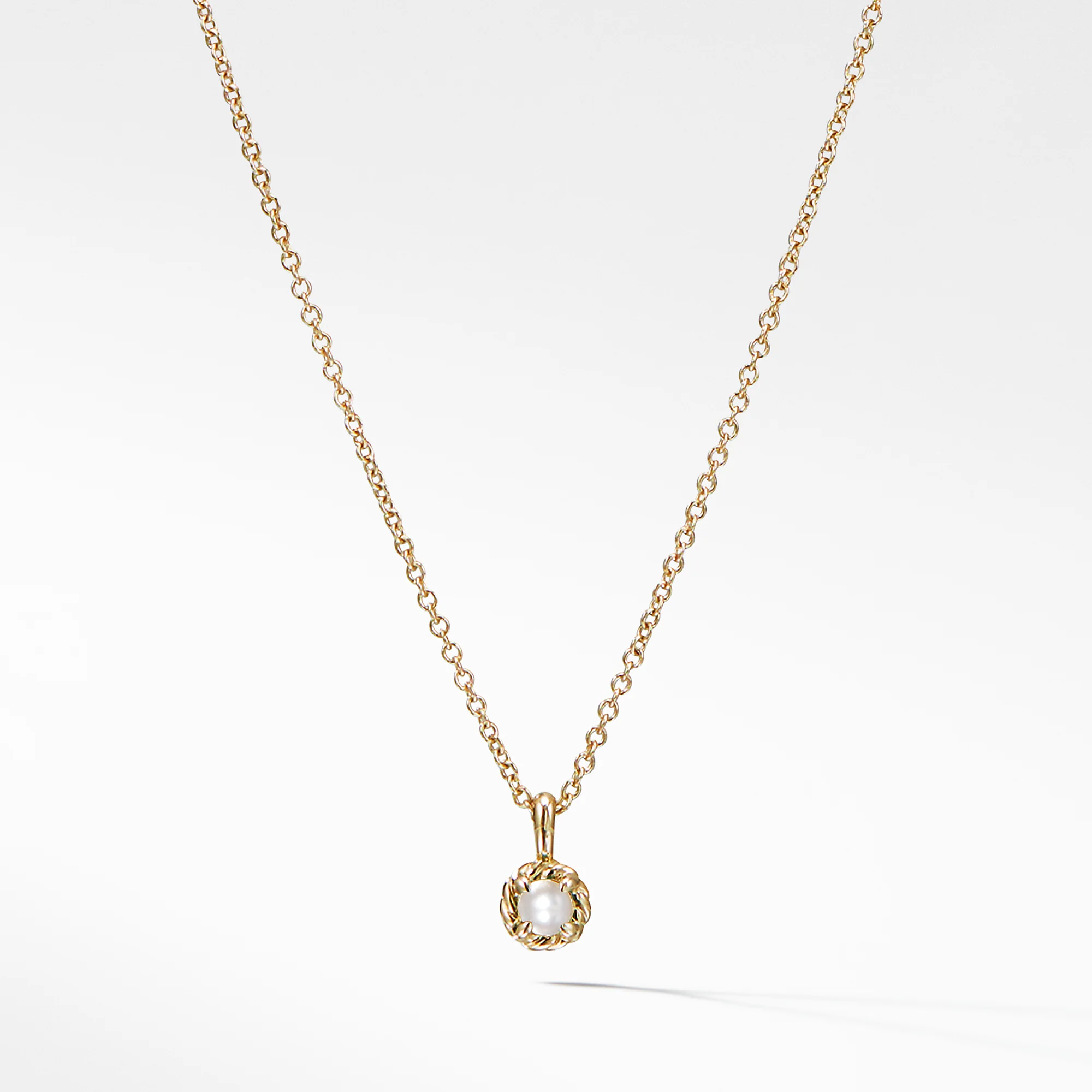 Cable Collectibles® Kids Necklace Birthstone Necklace with Cultured Freshwater Pearls in 18K Gold, 3mm