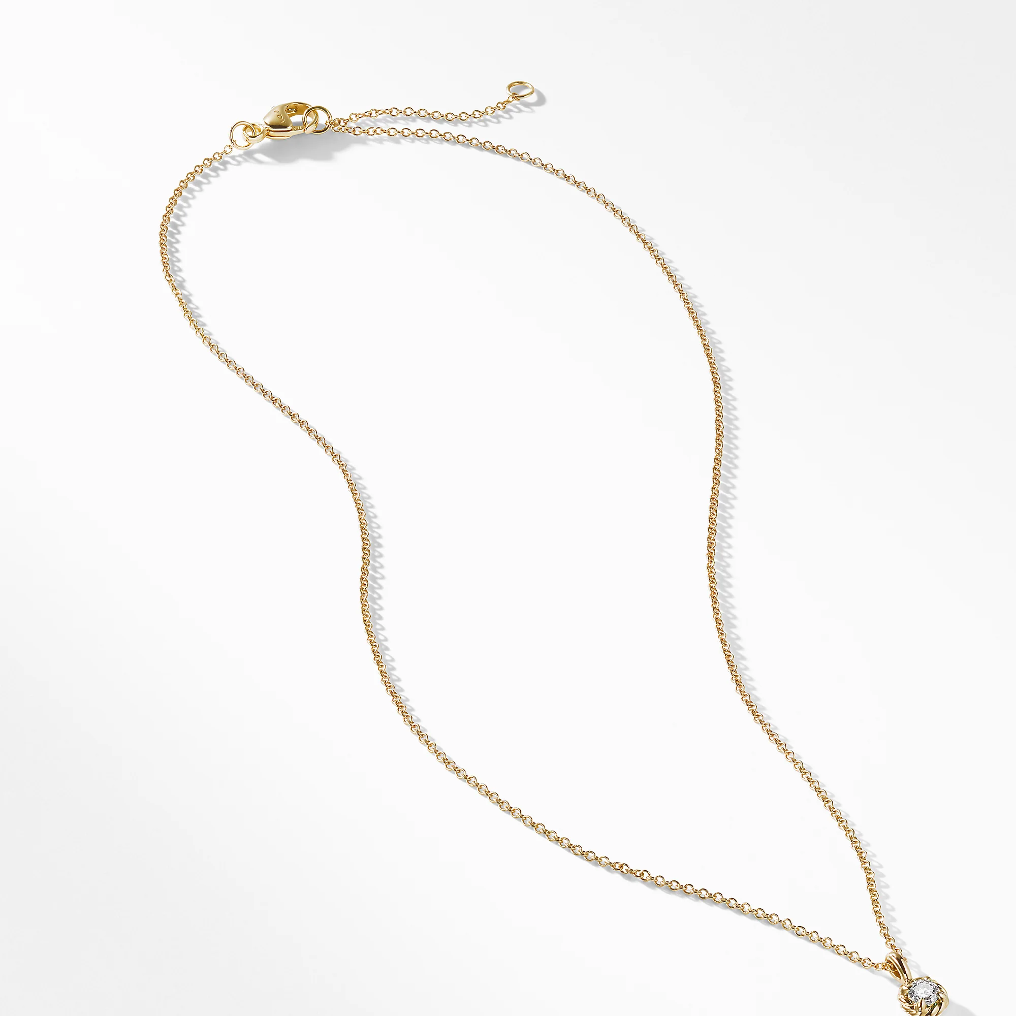 Cable Collectibles® Kids Necklace Birthstone Necklace with Diamond in 18K Gold, 3mm - Image 2
