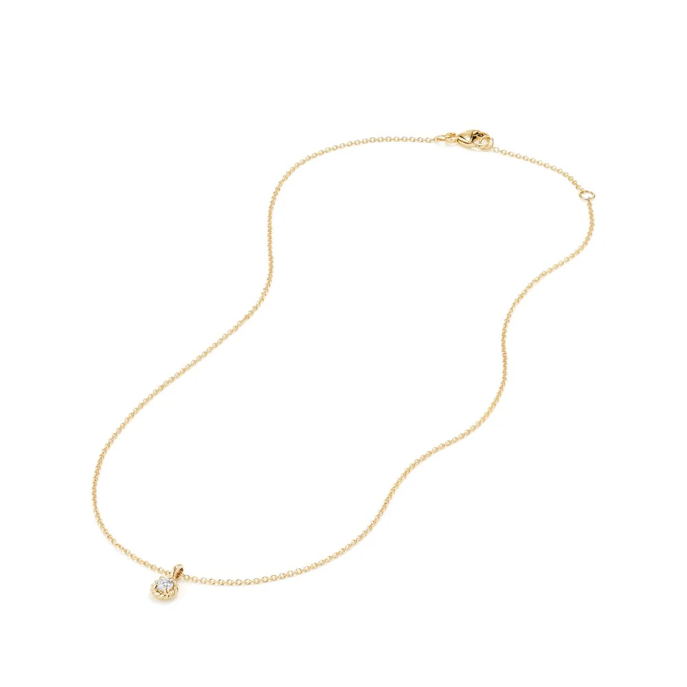 Cable Collectibles® Kids Necklace Birthstone Necklace with Diamond in 18K Gold, 3mm - Image 3