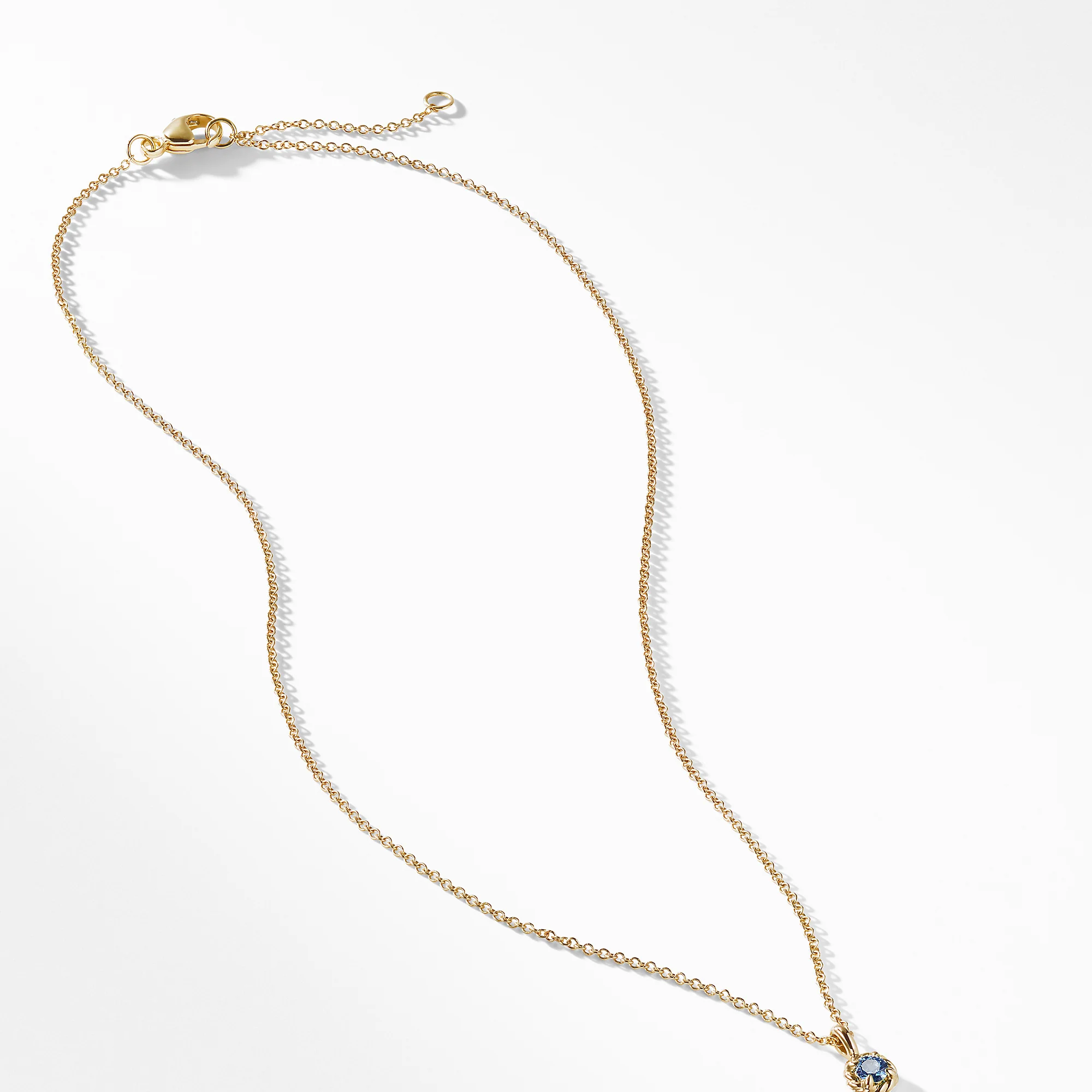 Cable Collectibles® Kids Necklace Birthstone Necklace with Sapphire in 18K Gold, 3mm - Image 2