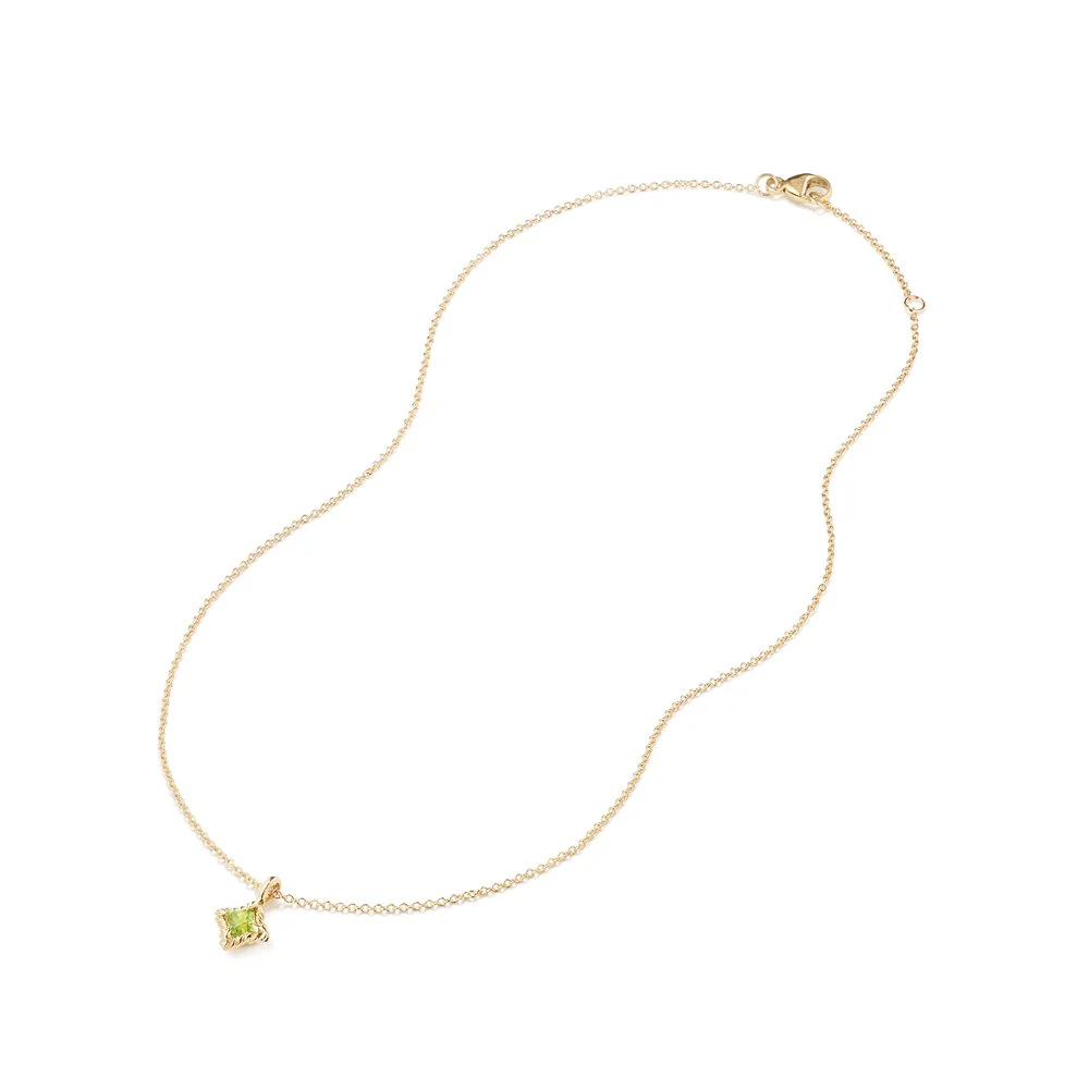 Cable Collectibles® Kids Quad Charm Necklace with Peridot in 18K Gold - Image 3