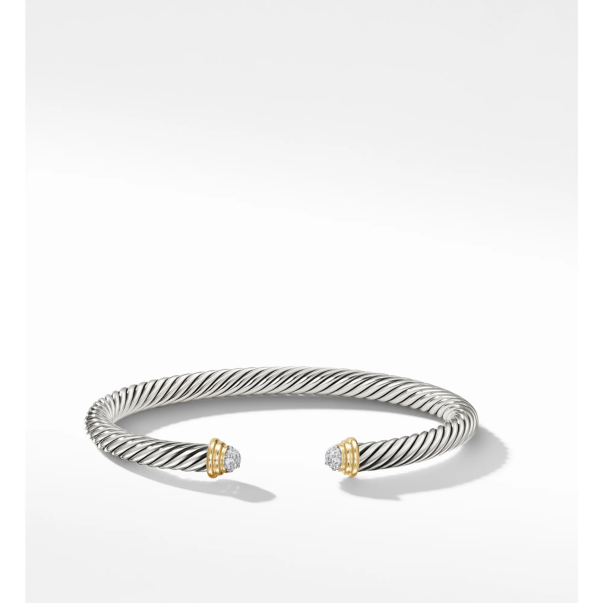 Cable Kids® Bracelet with 14K Yellow Gold and Diamonds, 4mm - Image 2