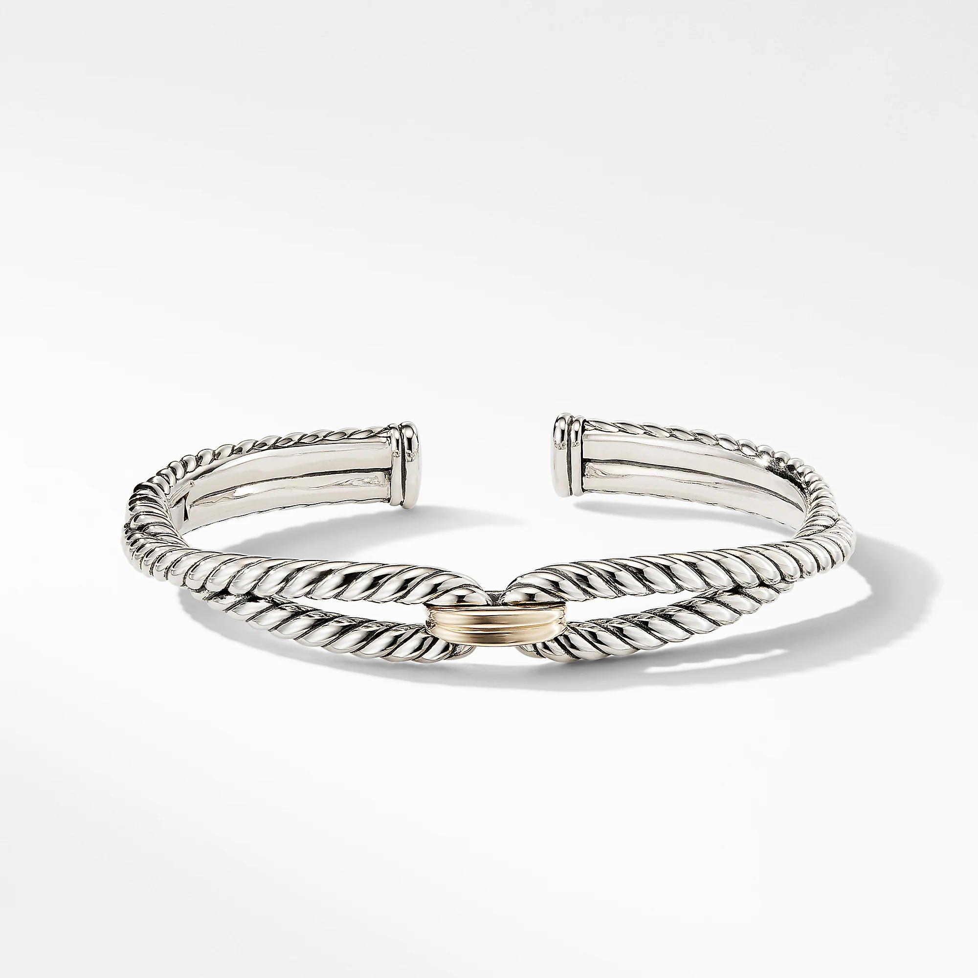 Cable Loop Bracelet with 18K Gold, Size Large - Image 2