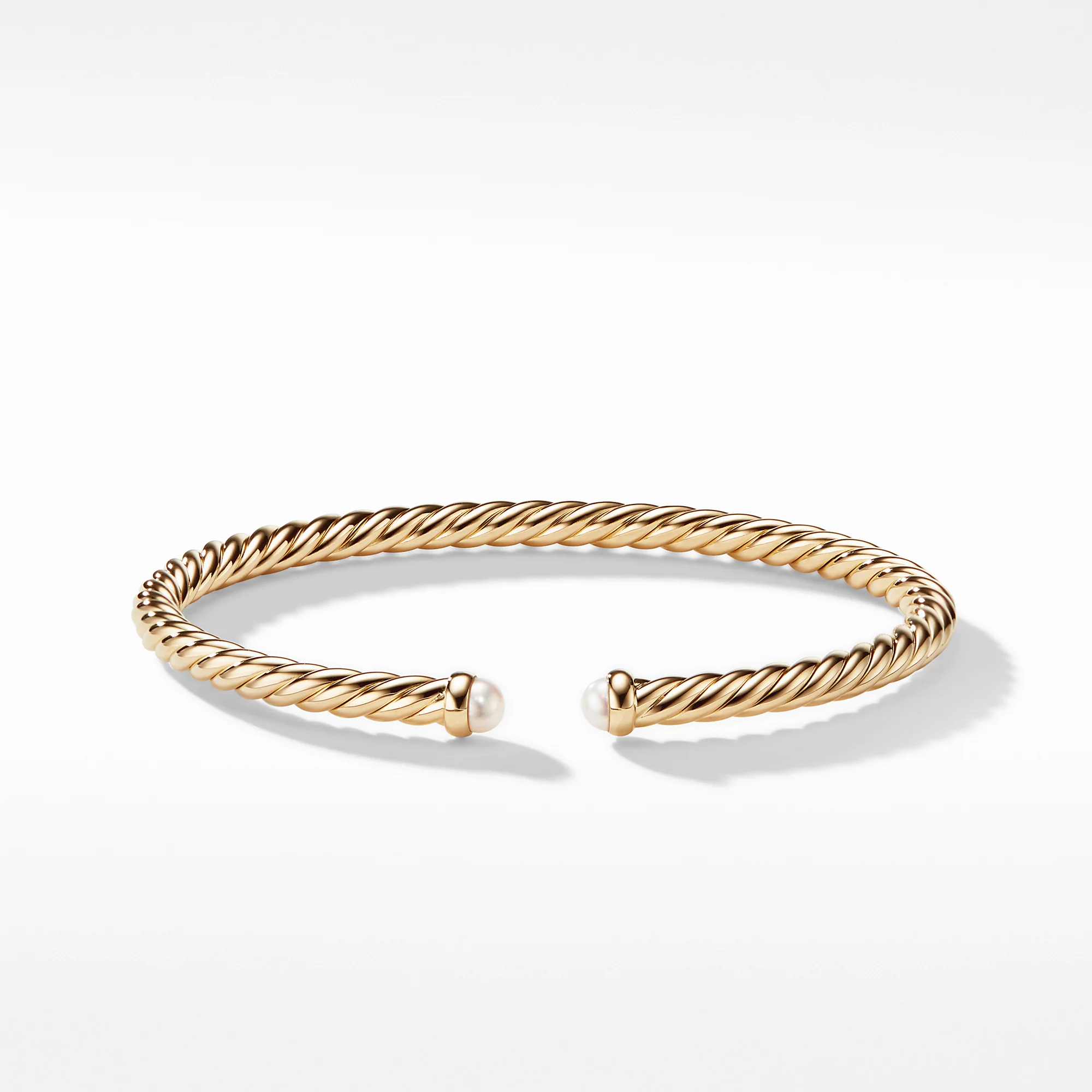 Cable Spira® Bracelet with Pearls in 18K Gold - Image 2