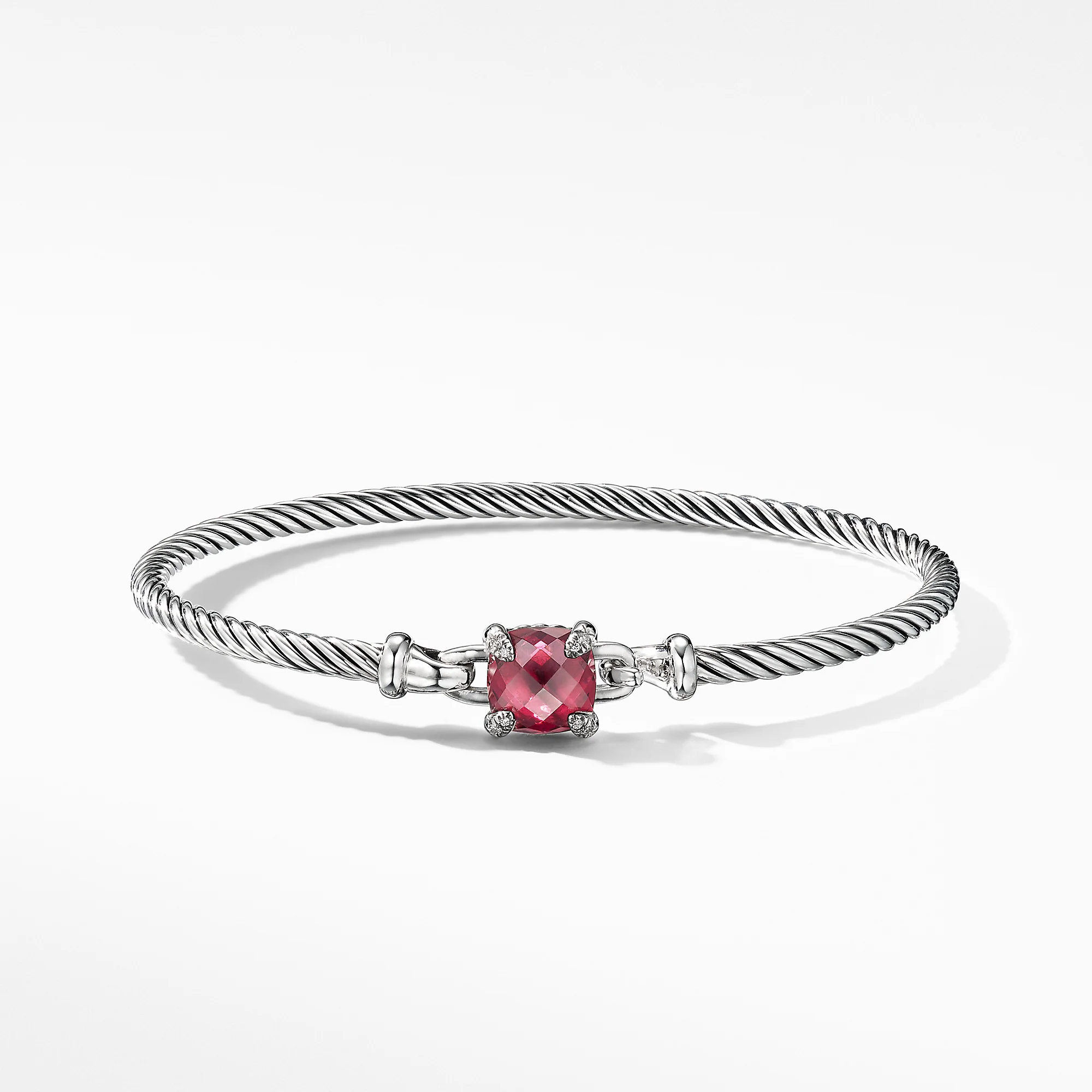 Châtelaine® Bracelet with Rhodolite Garnet and Diamonds, Size Large - Image 4