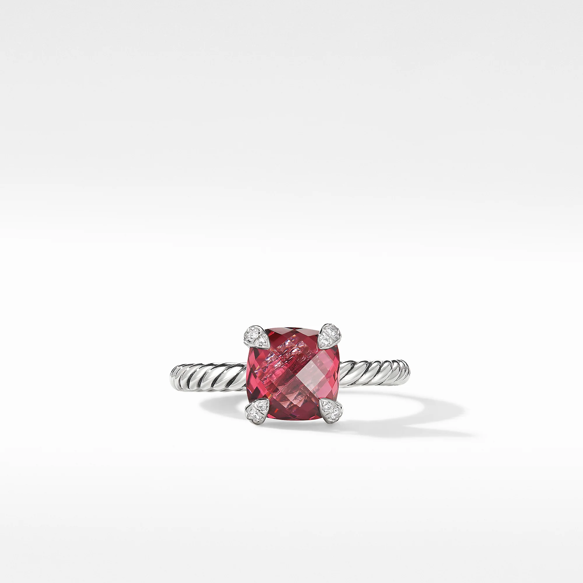 Châtelaine® Ring with Rhodolite Garnet and Diamonds, Size 6 - Image 2