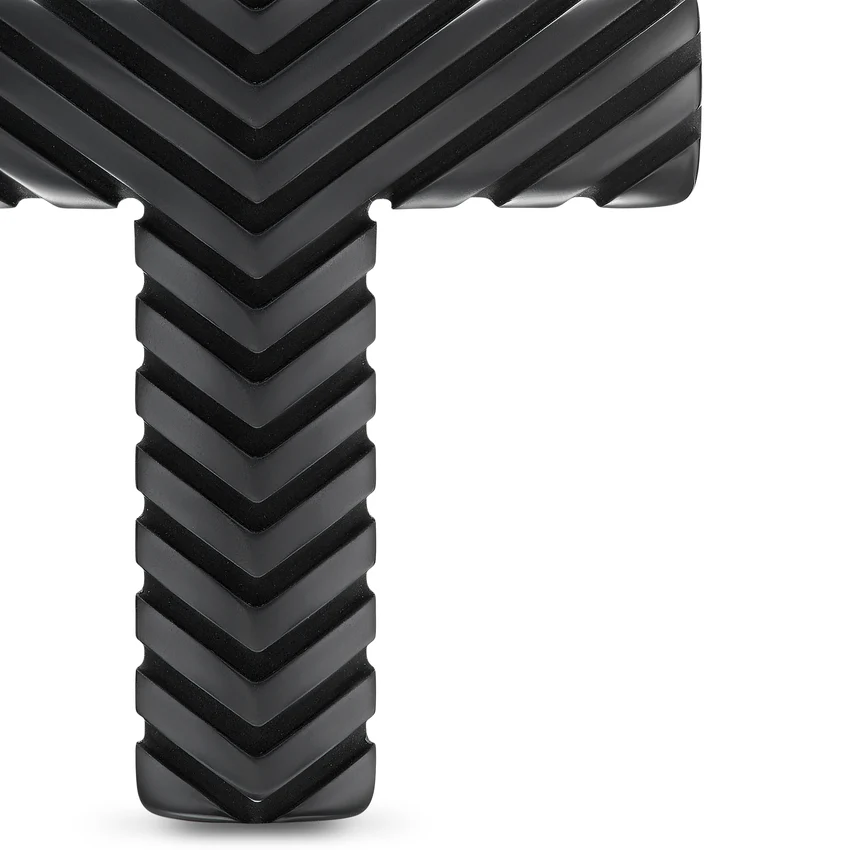 Chevron Cross Pendant in Black Titanium, 36mm - Image 3