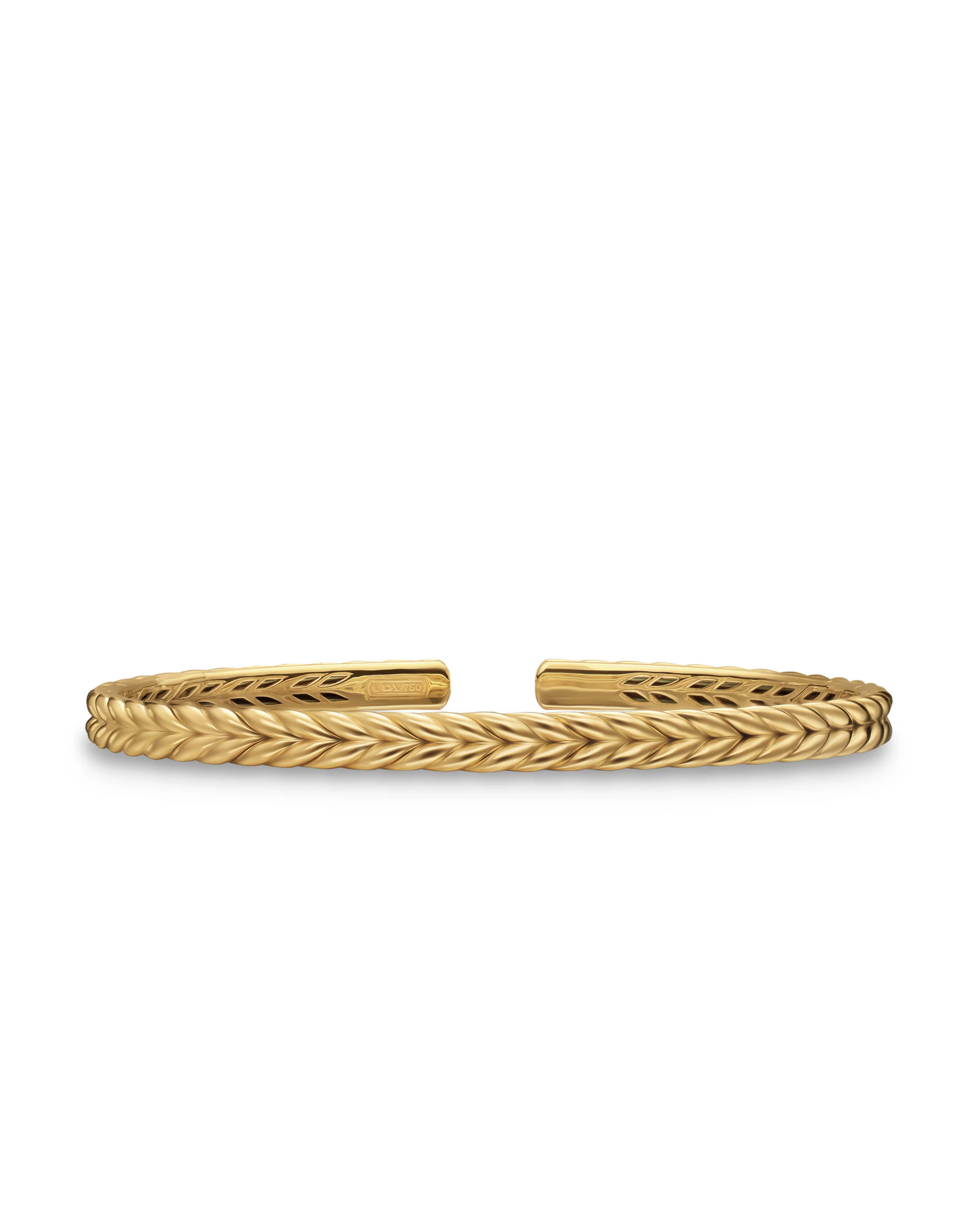 Chevron Flex Cuff in 18K Yellow Gold, 5.2mm, Size Small