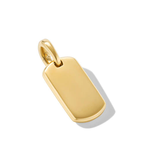 Chevron Tag in 18K Yellow Gold, 21mm - Image 3