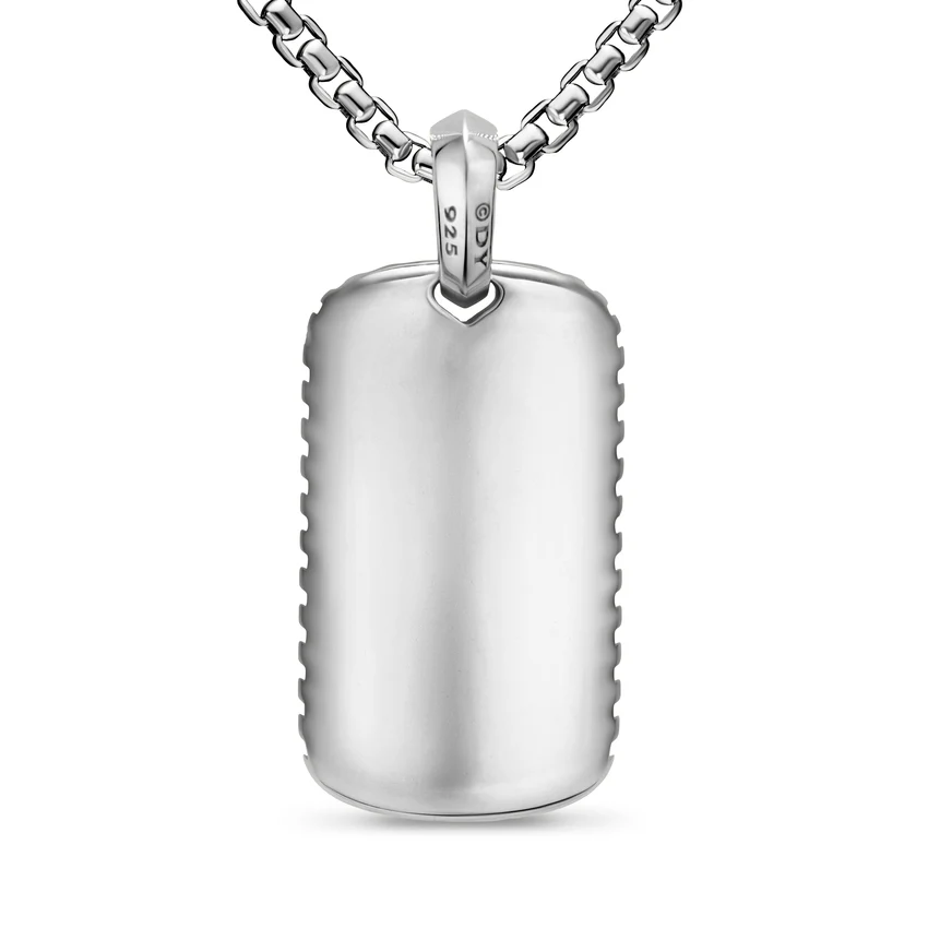 Chevron Tag in Sterling Silver, 34mm - Image 3