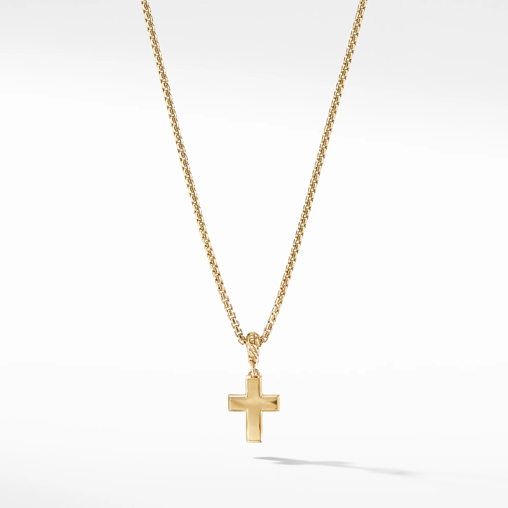 Cross Pendant in 18K Yellow Gold with Diamonds - Image 3