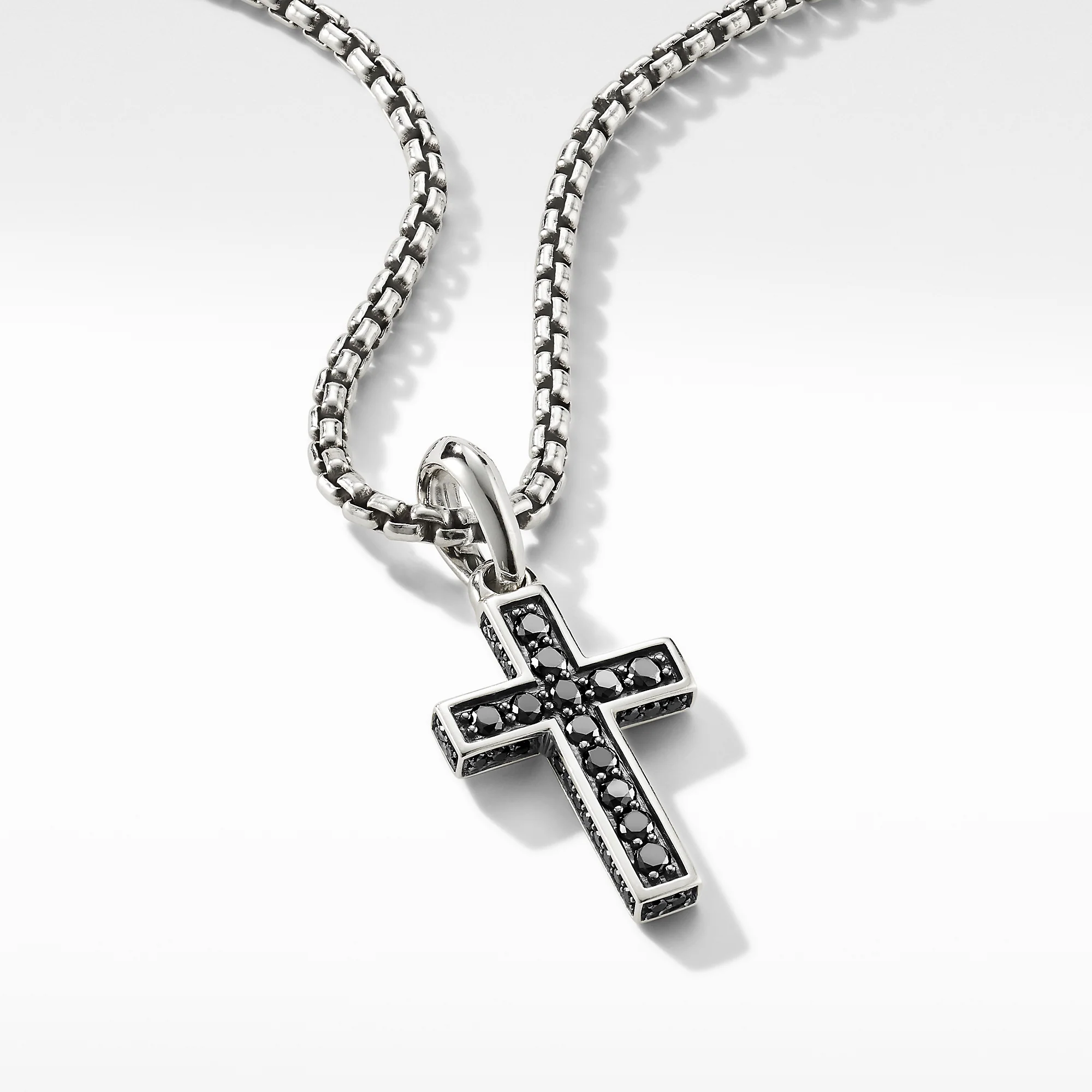 Cross Pendant with Pavé Black Diamonds - Image 2