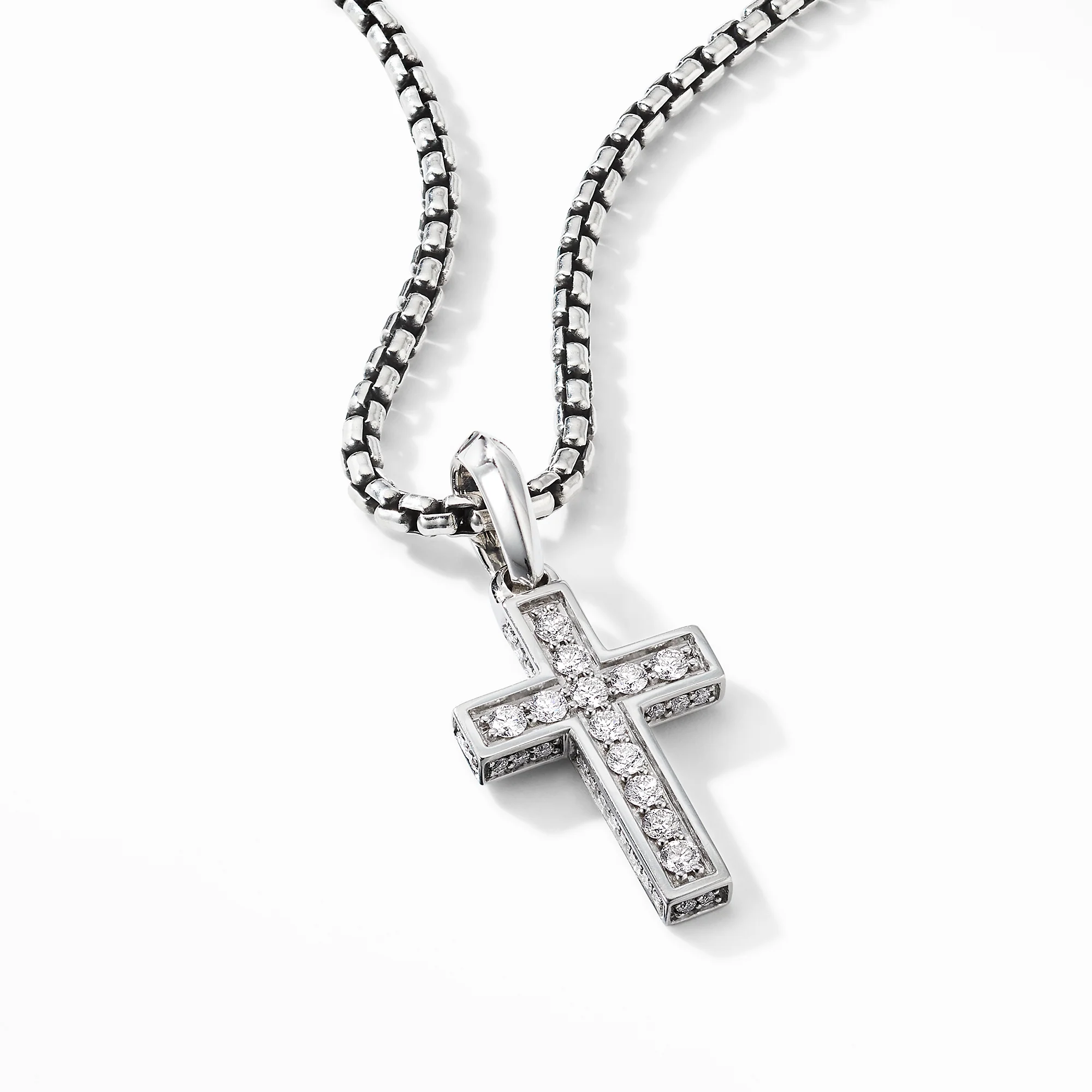 Cross Pendant with Pavé Diamonds - Image 2