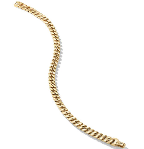Curb Chain Bracelet in 18K Yellow Gold, Size Medium - Image 3