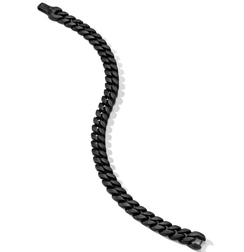 Curb Chain Bracelet in Black Titanium, 8mm - Image 3