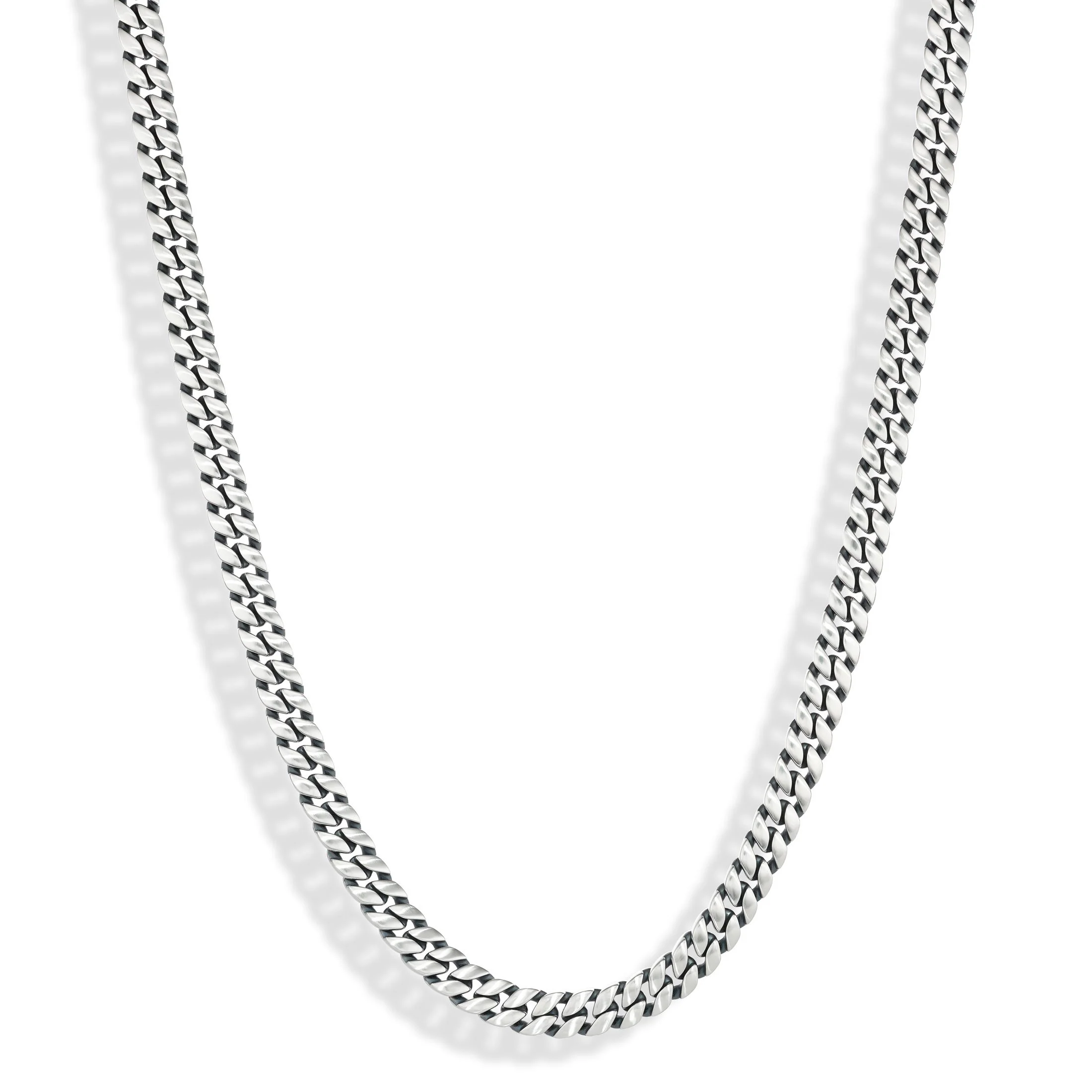 Curb Chain Necklace in Sterling Silver, 22"